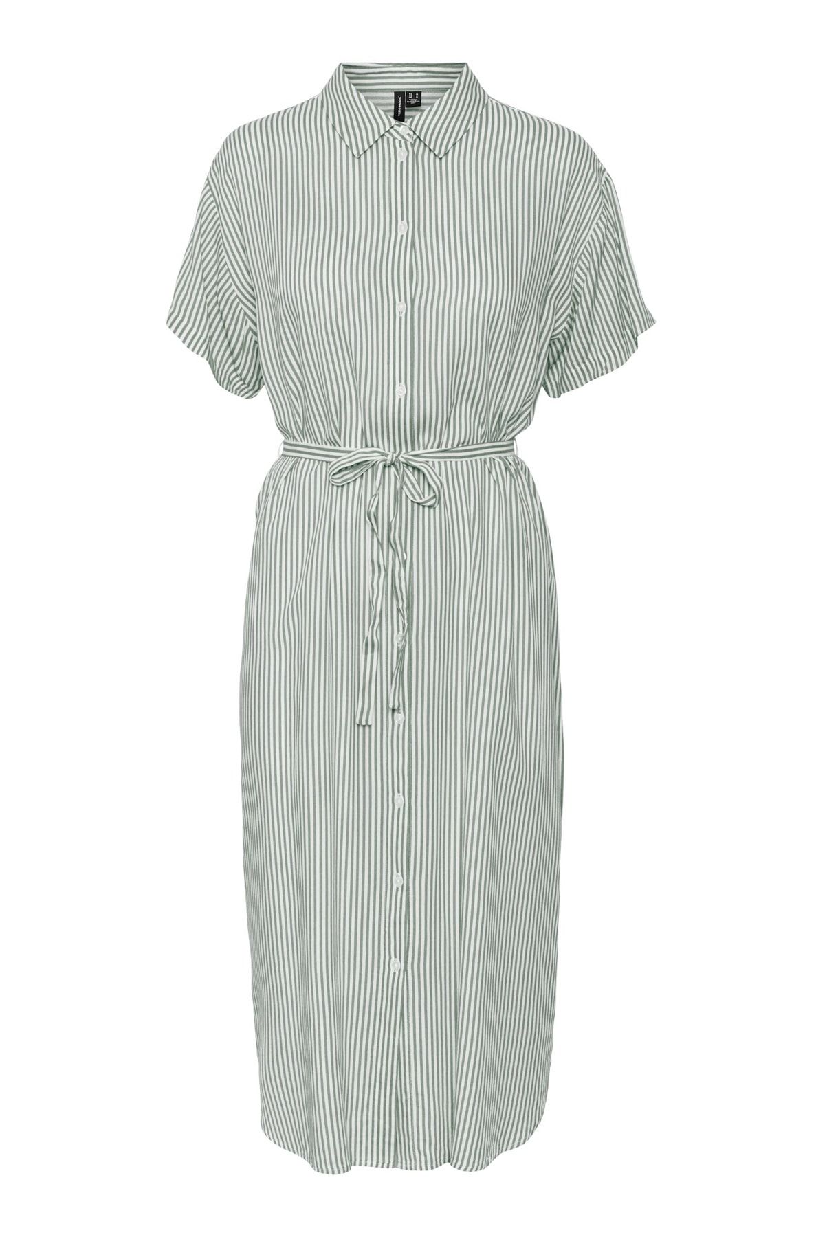 Curve Trendyol - Kleid Blusenkleid Größen Veromoda - Ecru - in Große