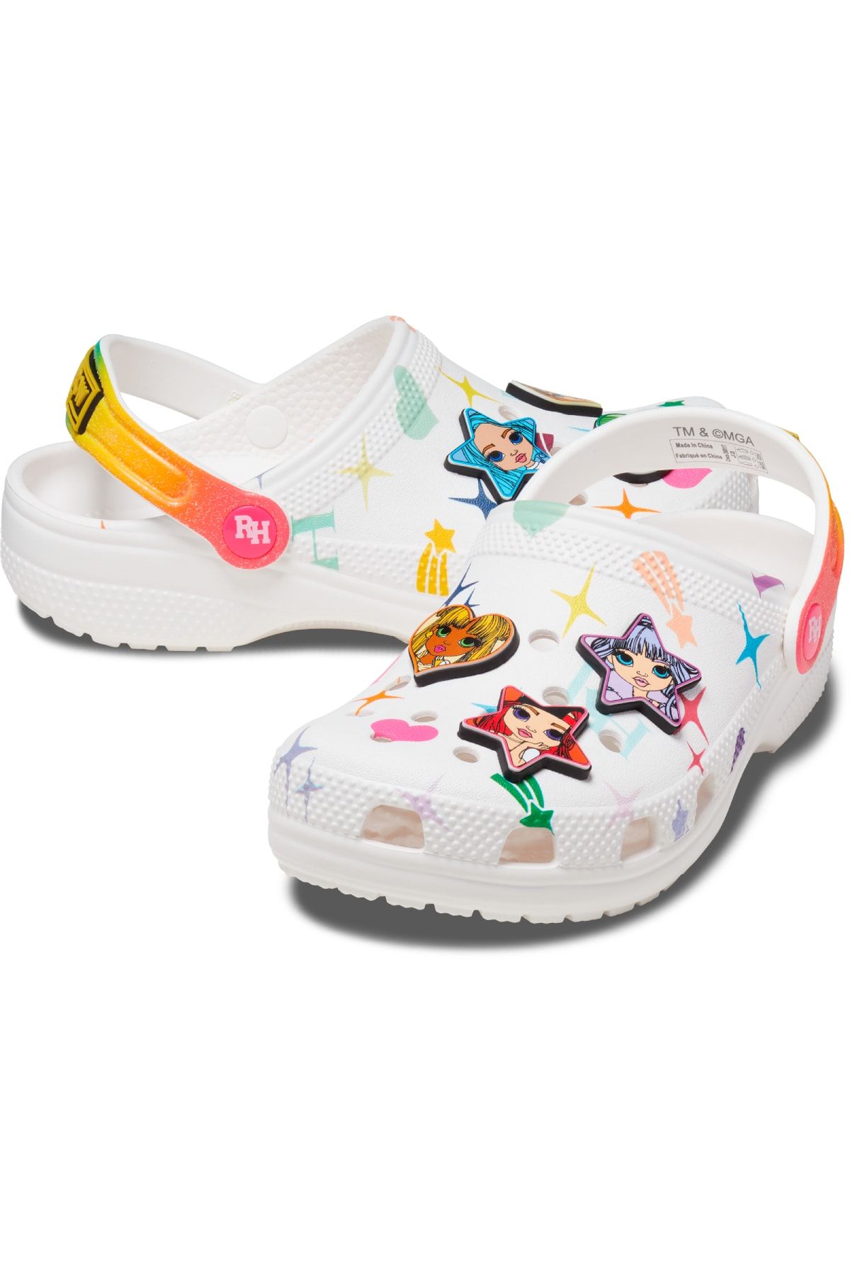 Crocs 208117 90h Classic Rainbow High Clog K Multi Terlik