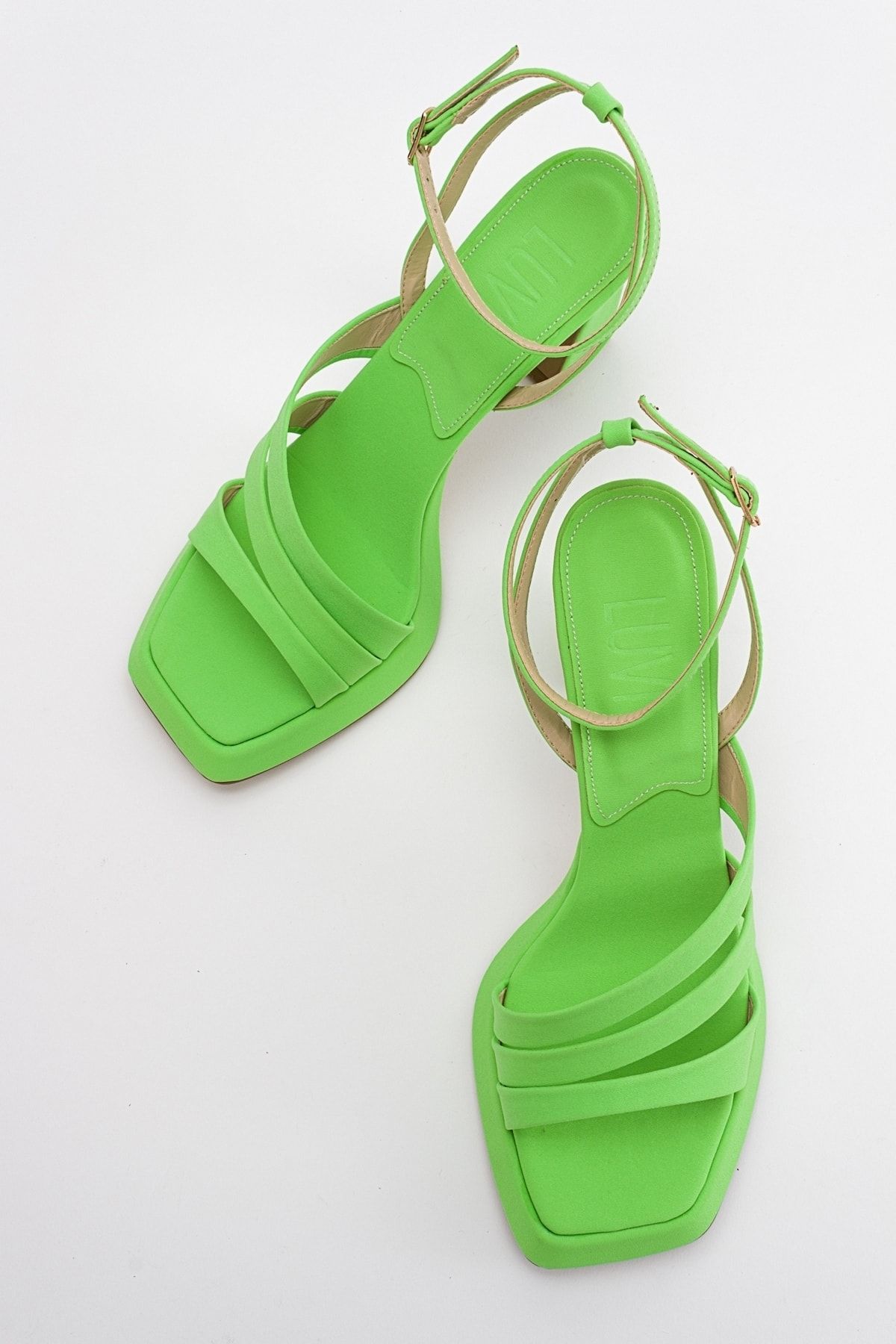 LuviShoes-Dámské vysoké podpatky Flores Pistachio Green 4