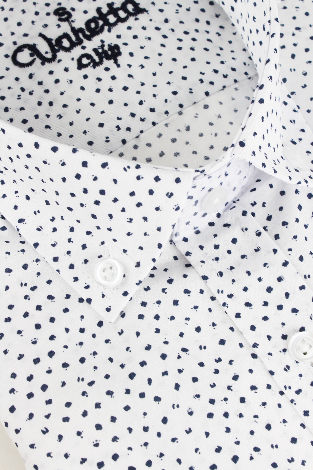 پیراهن مردانه آبی سرمه ای Varetta | Cotton Shirt UK2 اورجینال - تصویر 2