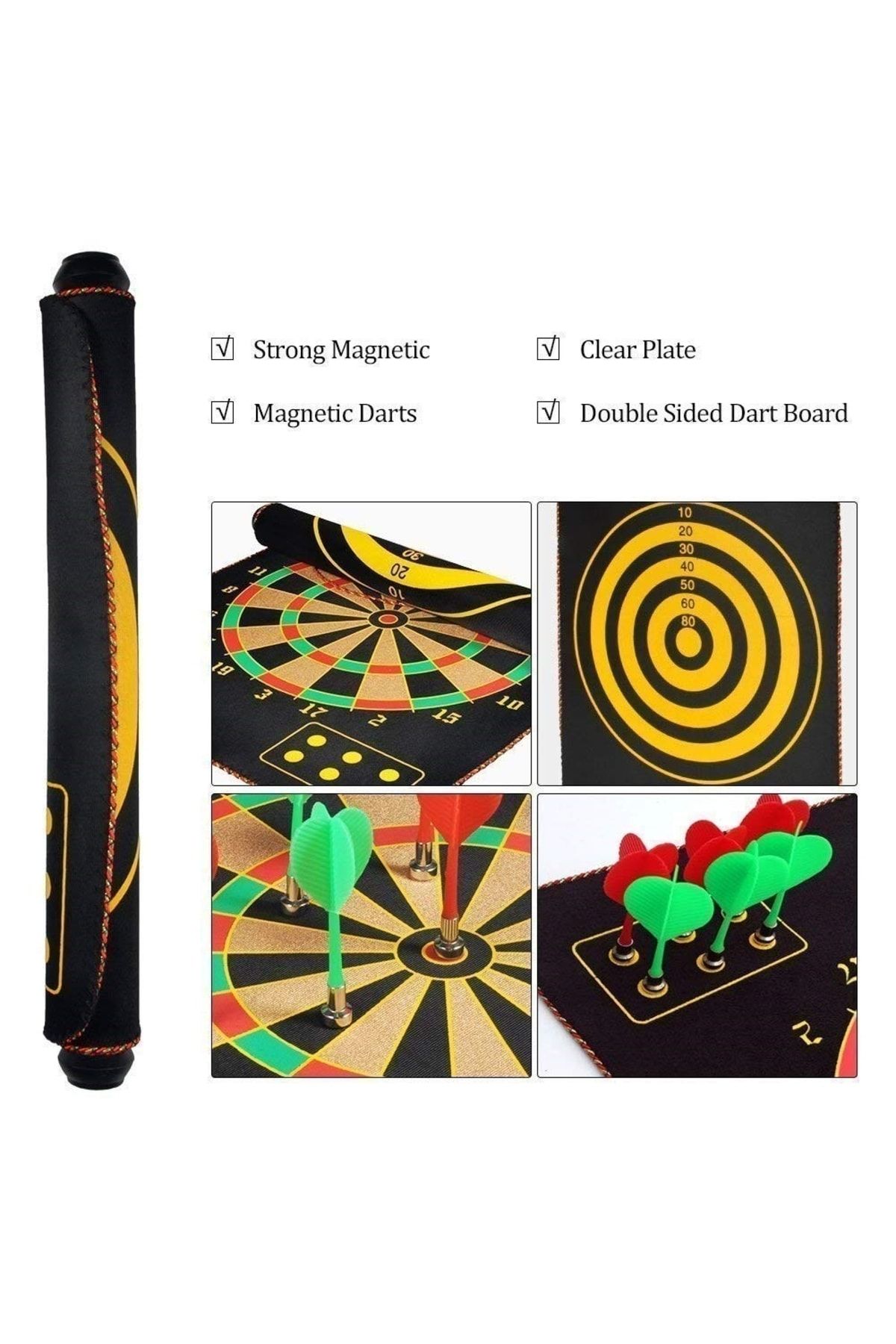 epazzar-Magnet Magnetic Darts Foldable Target Board Magnet Arrow Throwing Dartboard Fun Game 3