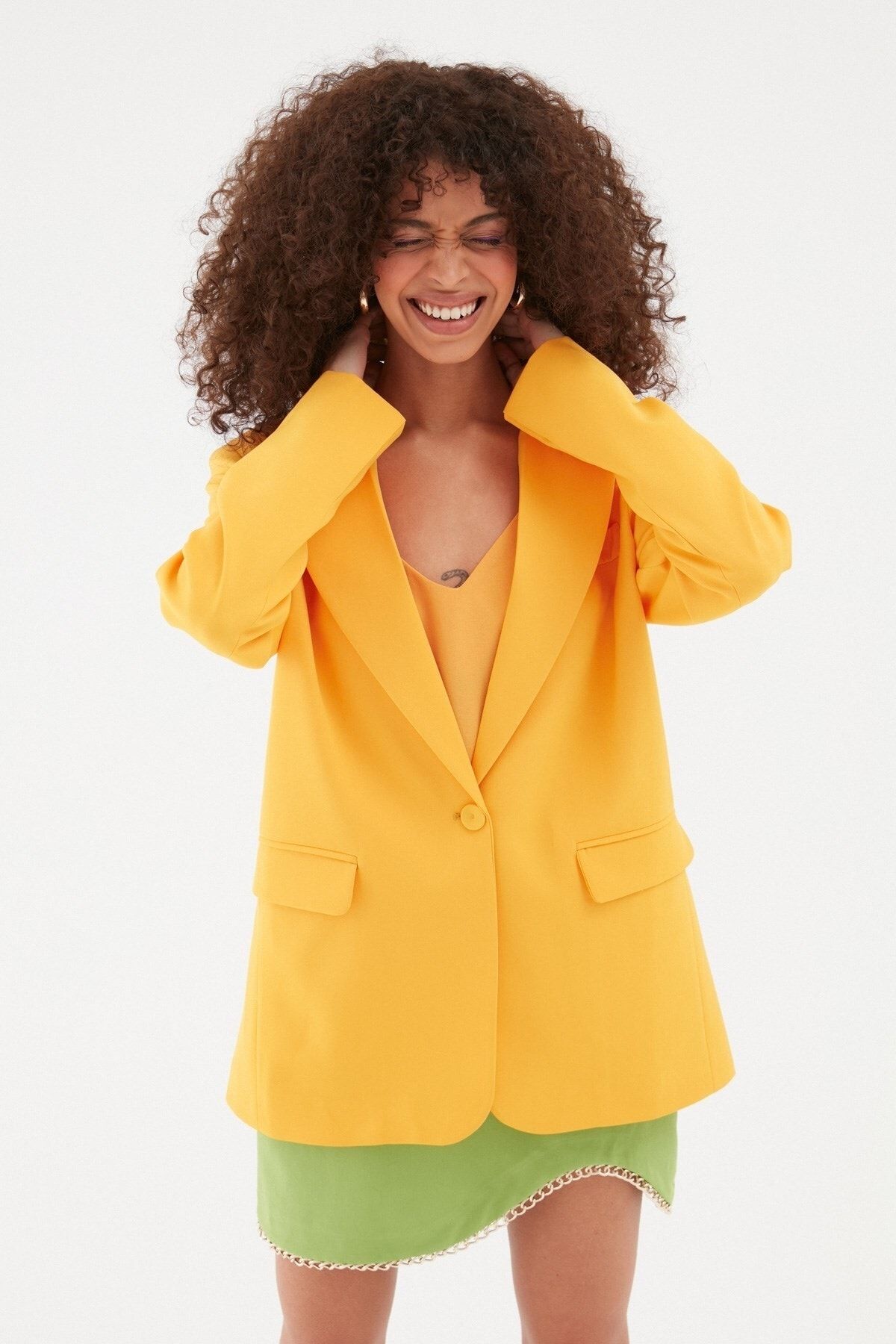 Light shop orange blazer