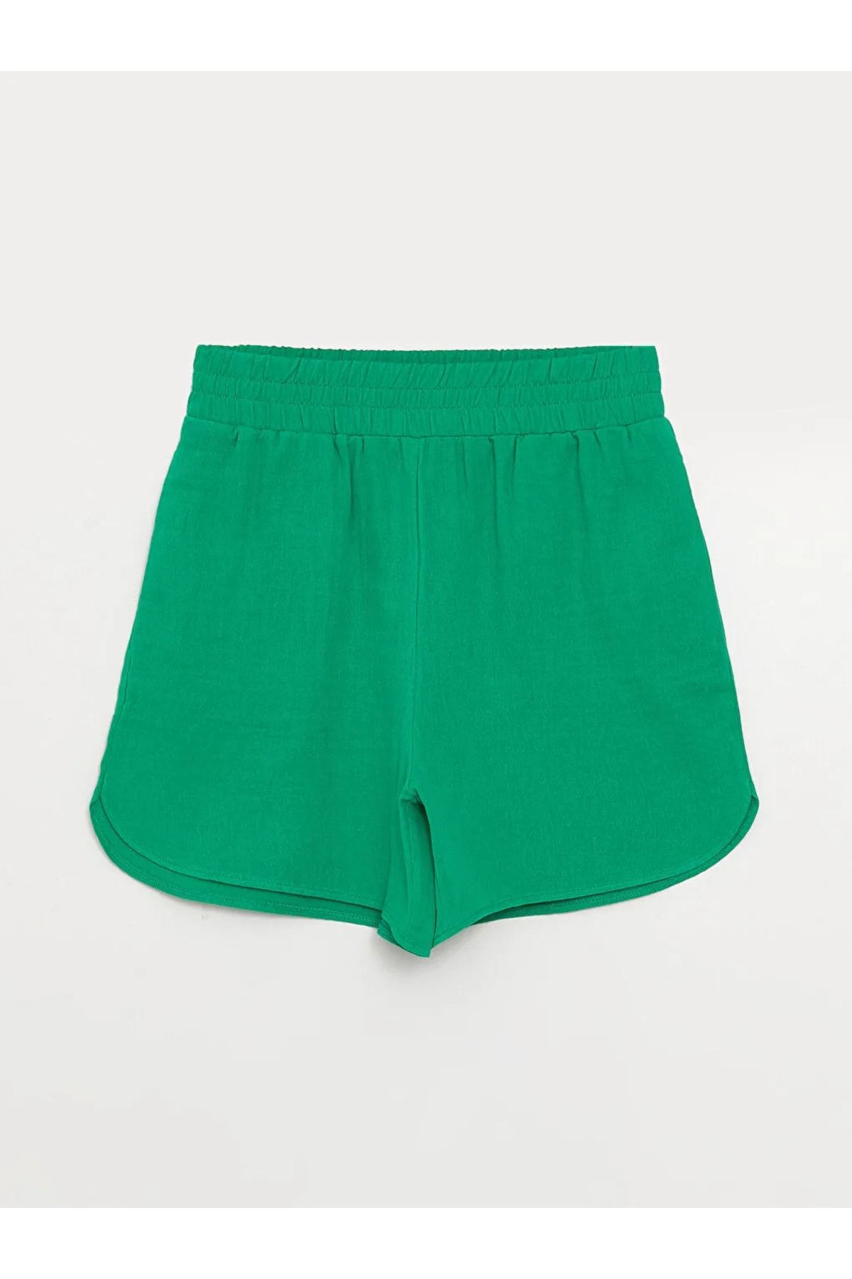 LC Waikiki-Γυναικείο σορτς LCW Vision Elastic Waist απλό λινό look 8