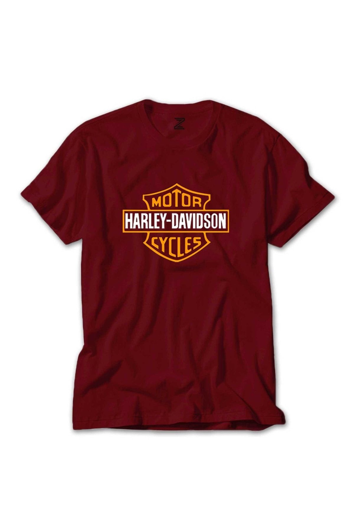 Z zepplin Harley Davidson Cycles Logo Red T Shirt Trendyol