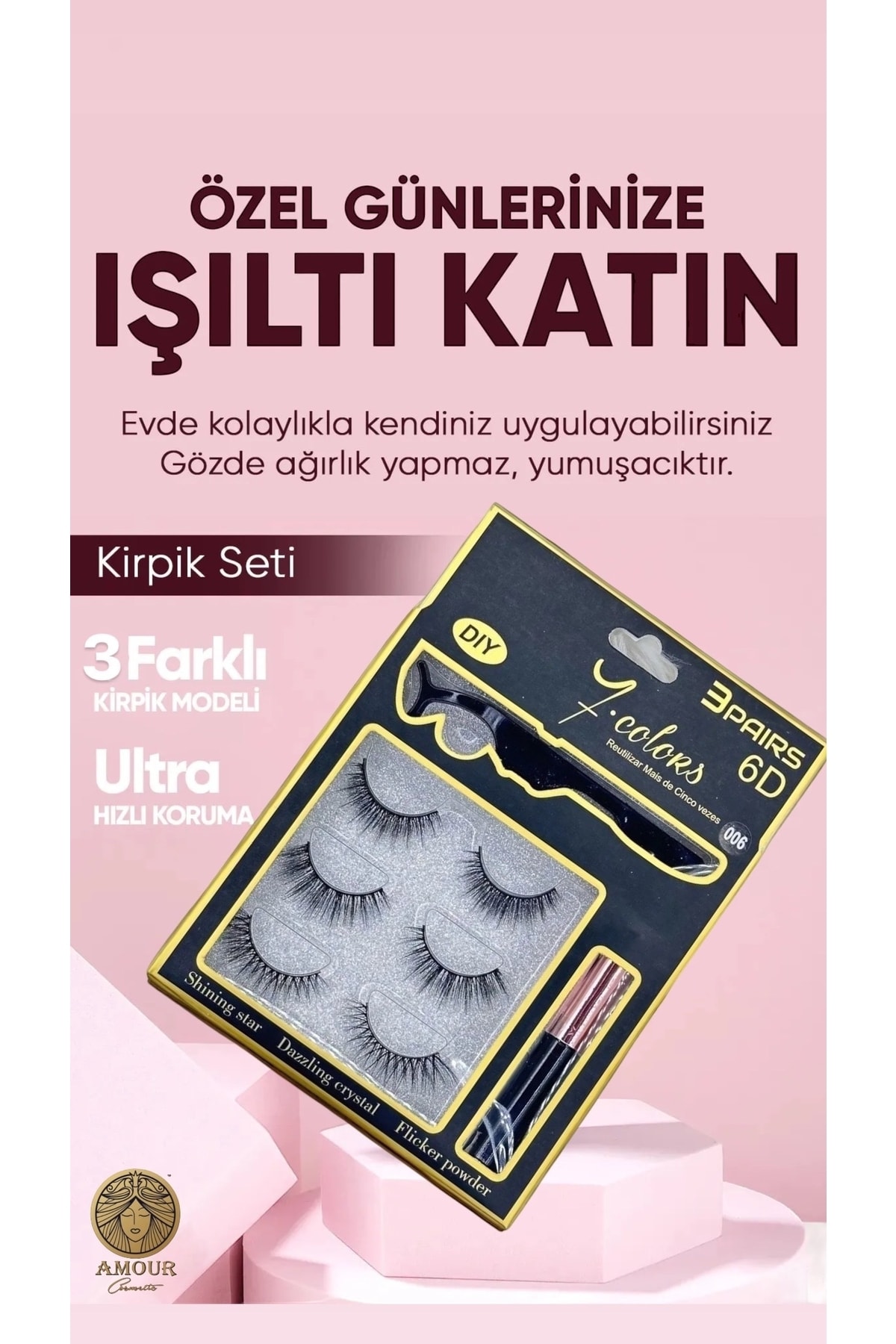 Amour Amour Magic Eyeliner Gerçek Görünümlü 3 Farklı Model Eyeliner