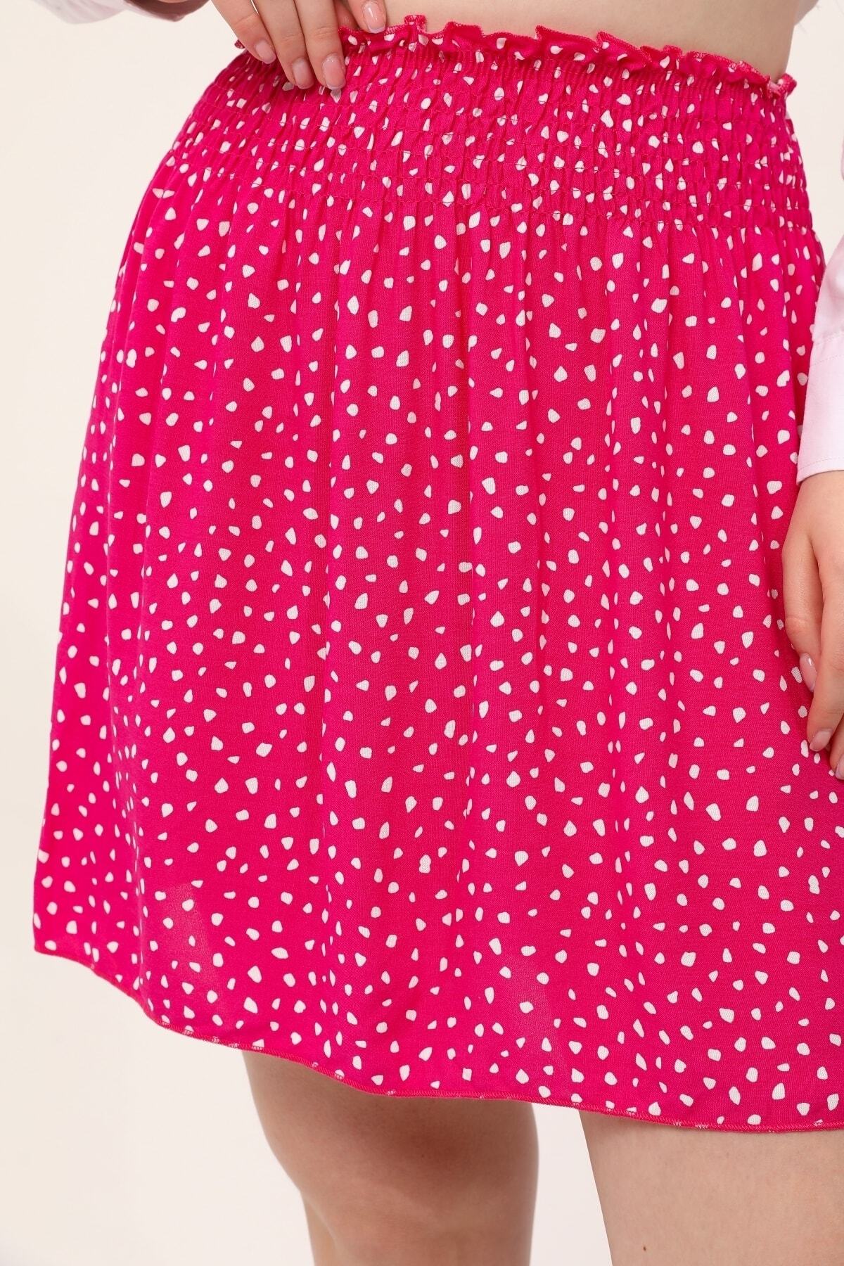 LİNDALİNA TEKSTİL  Viskon Kumaş Kısa Yazlık Etek - Görsel 8