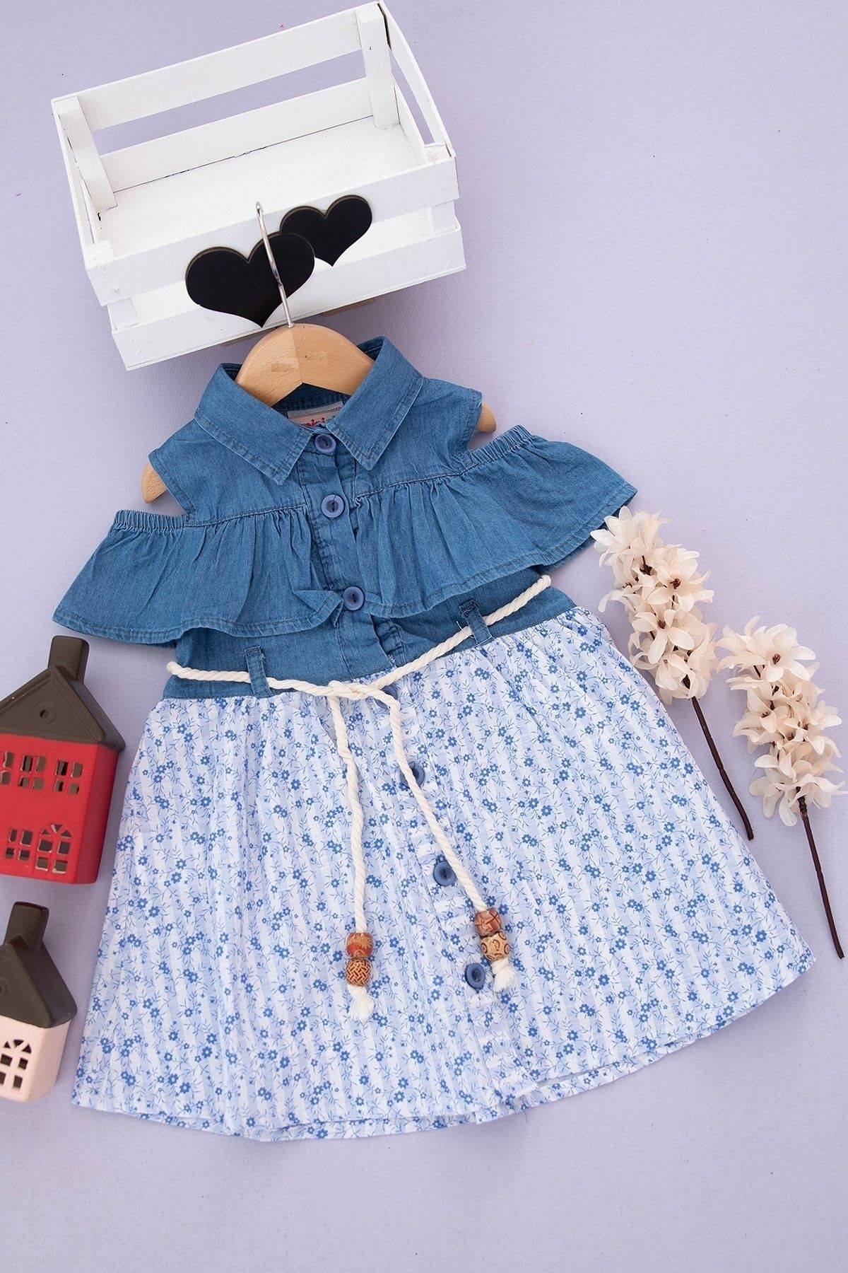 Denim frock 2025 for girls