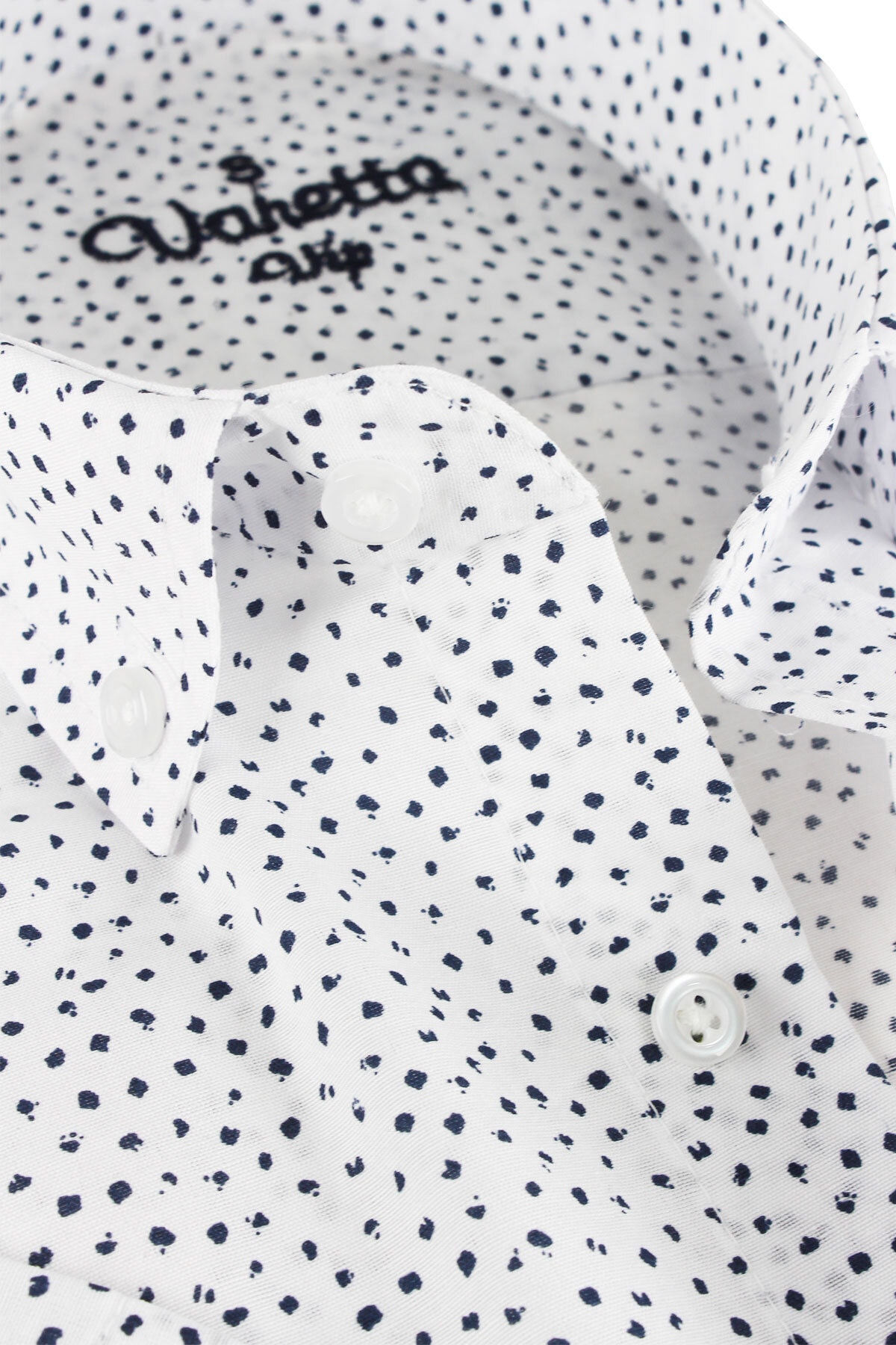 پیراهن مردانه آبی سرمه ای Varetta | Cotton Shirt UK2 اورجینال - تصویر 3