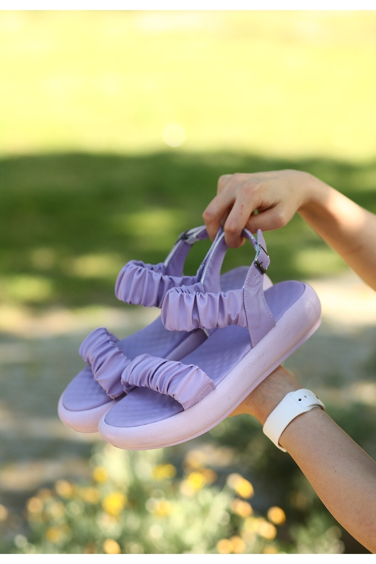 Candi Lila Cilt Sandalet