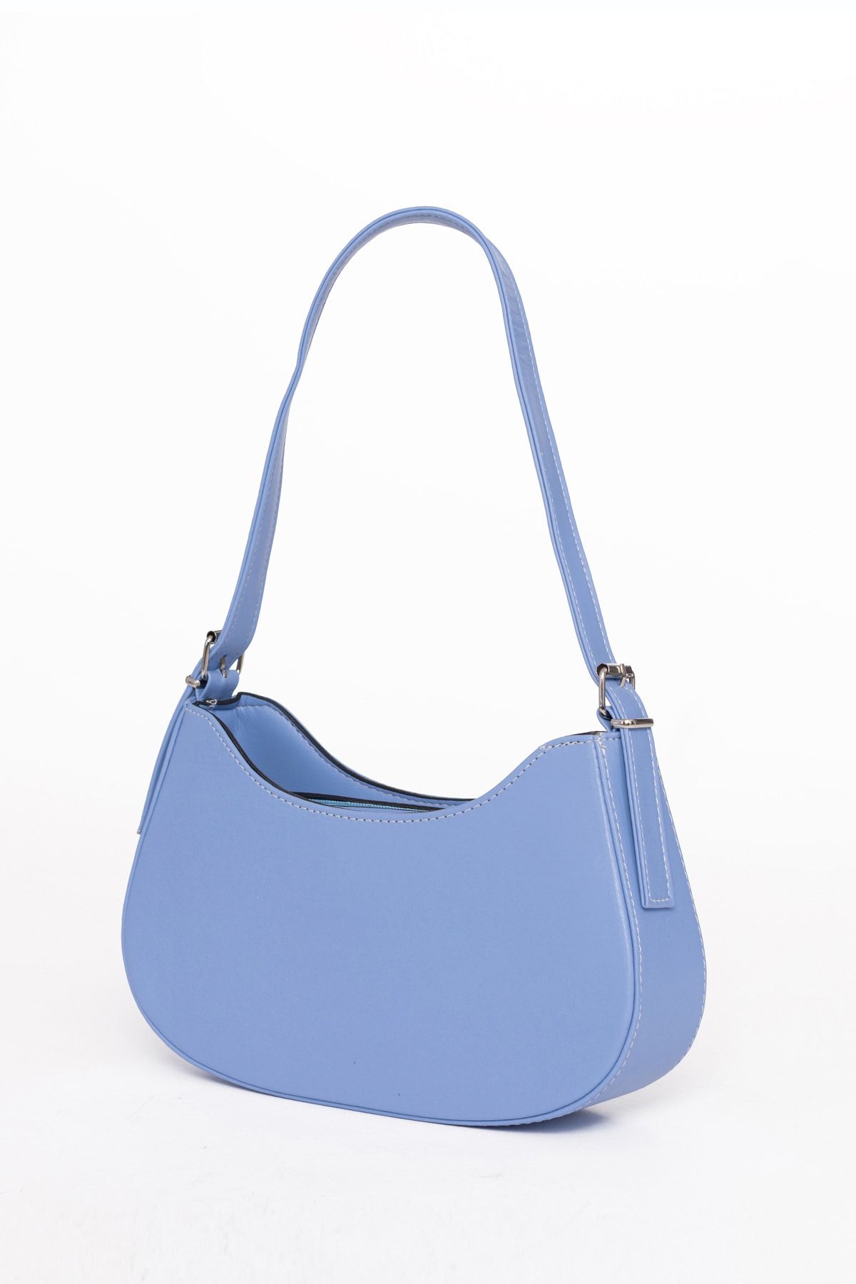 macharelbasic Women s Lined Oval Baguette Bag Baby Blue