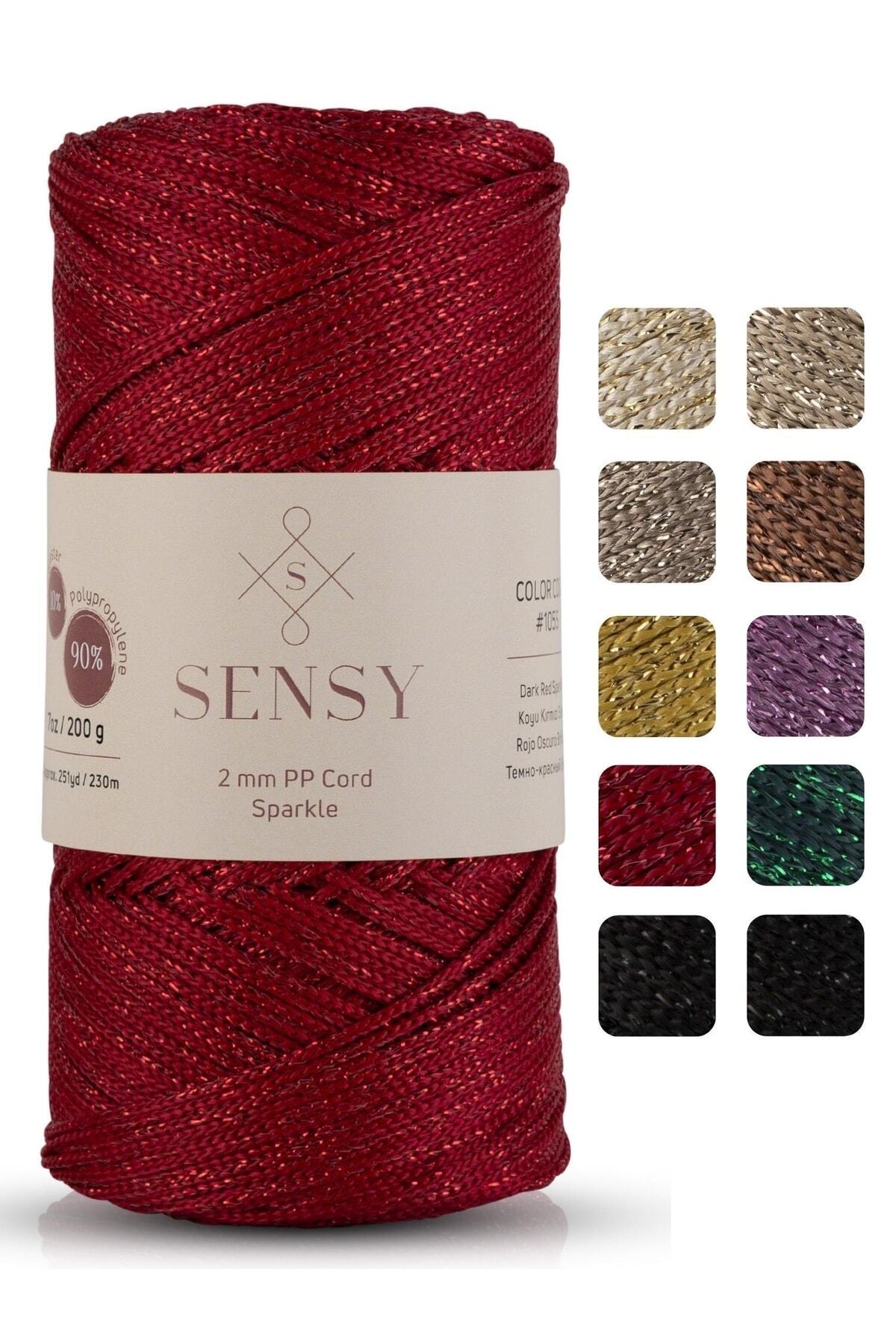 Premium Silvery 200 Gr Polyester Macrame Rope Red 2 Mm - 230 M Underplate Rope and bag yarn