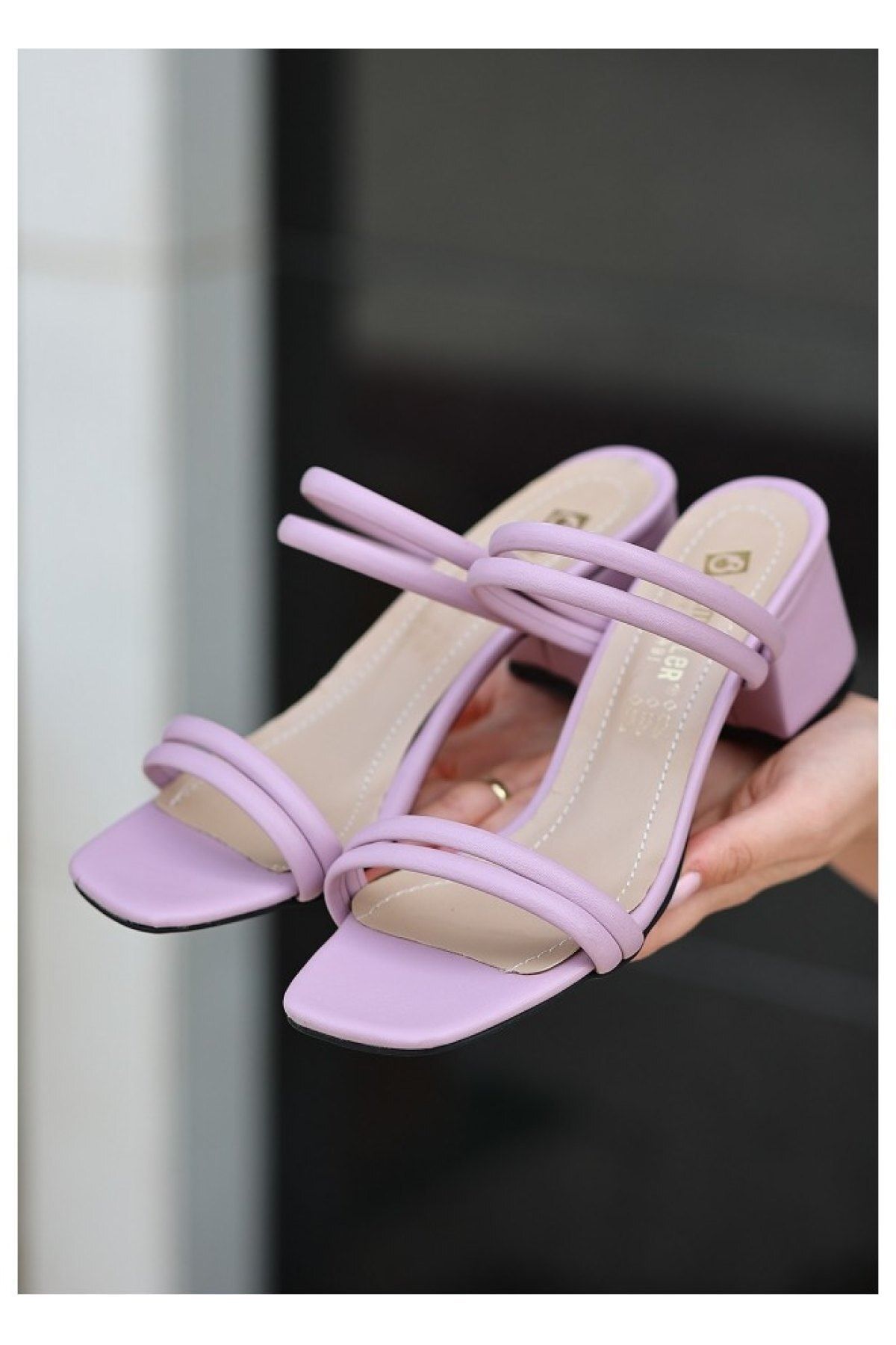 Dastrau Lilac Low Heel Slippers Trendyol