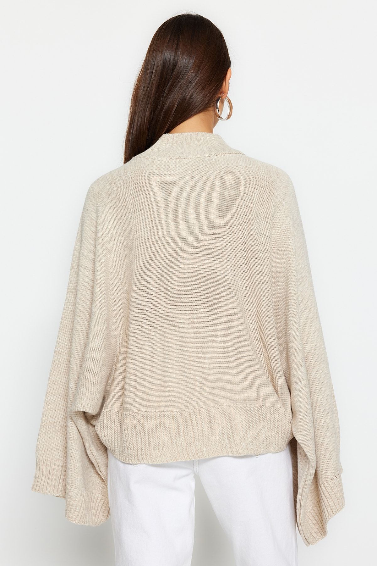 Trendyol Collection-Stone Wide Mold Strickpullover mit Fledermausärmeln TWOAW23KZ01838 6