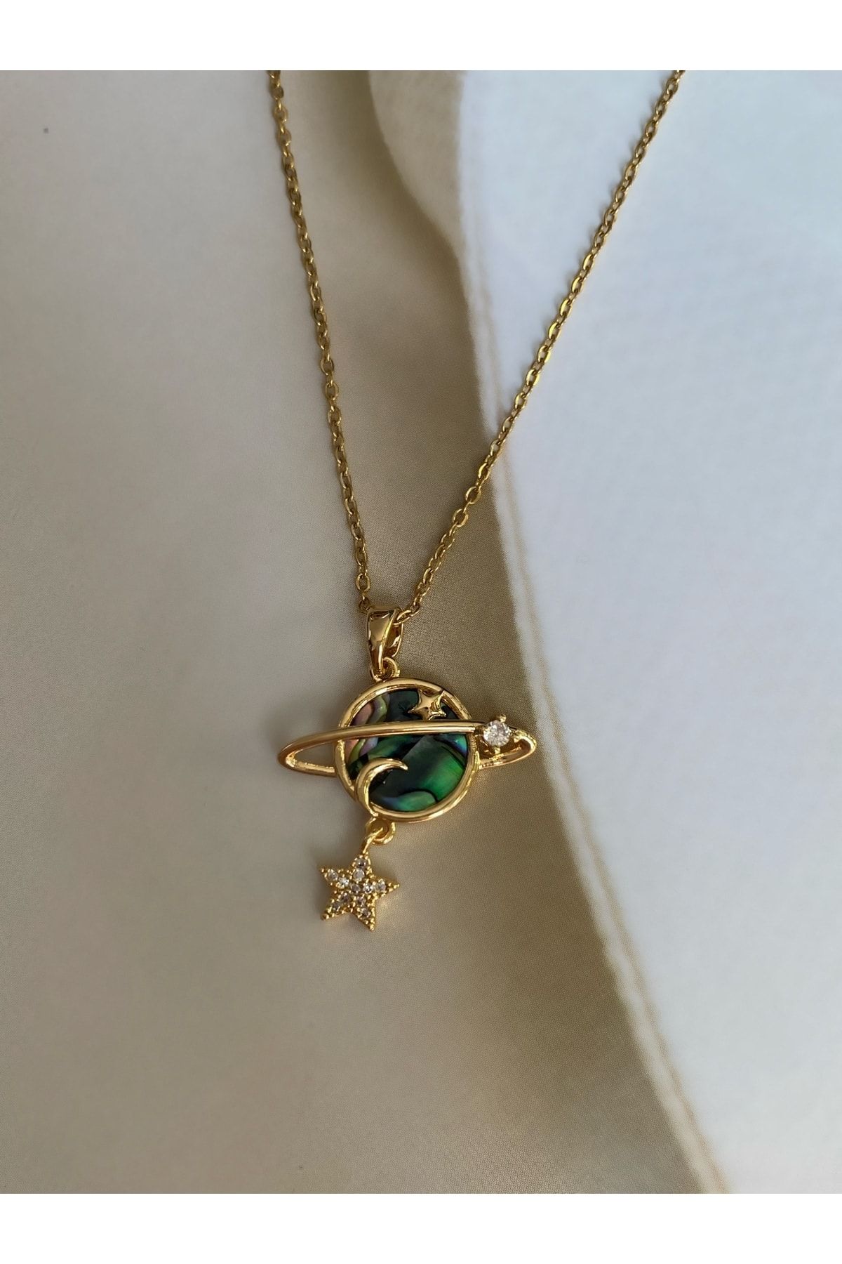 Pinery Jewels Holographic Series Star Pendant Planet Tarnish
