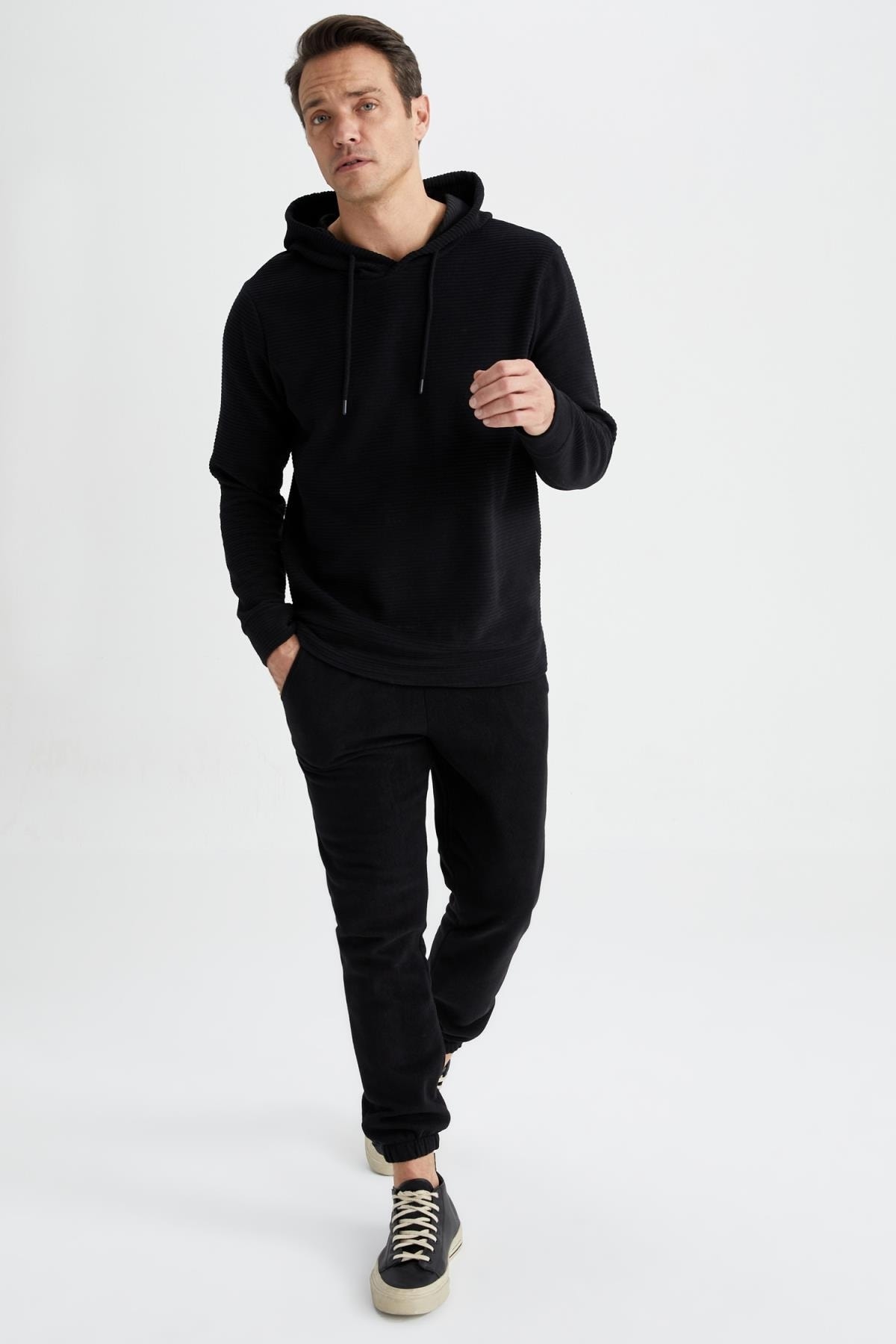 سویشرت مردانه مشکی دفاکتو | A1454AX22AU اورجینال - تصویر 2