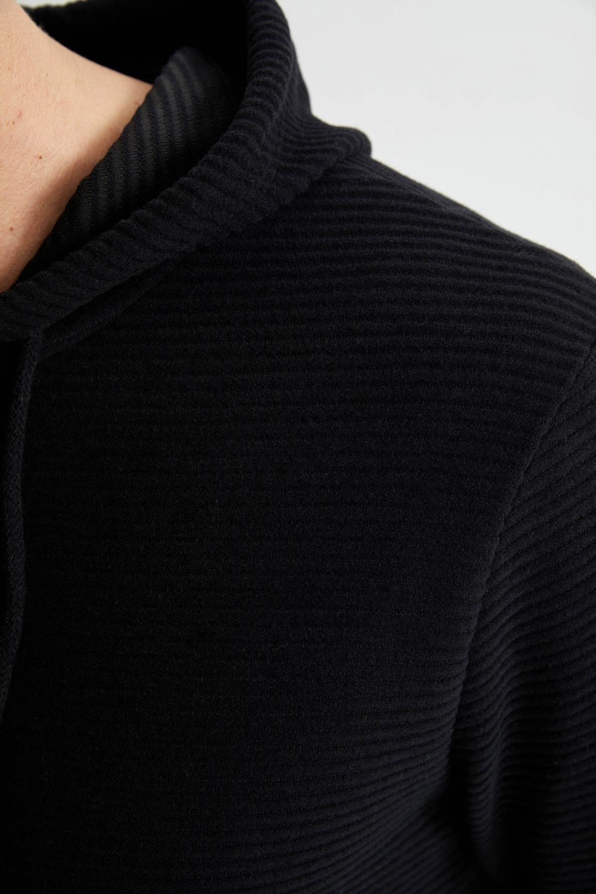 سویشرت مردانه مشکی دفاکتو | A1454AX22AU اورجینال - تصویر 5