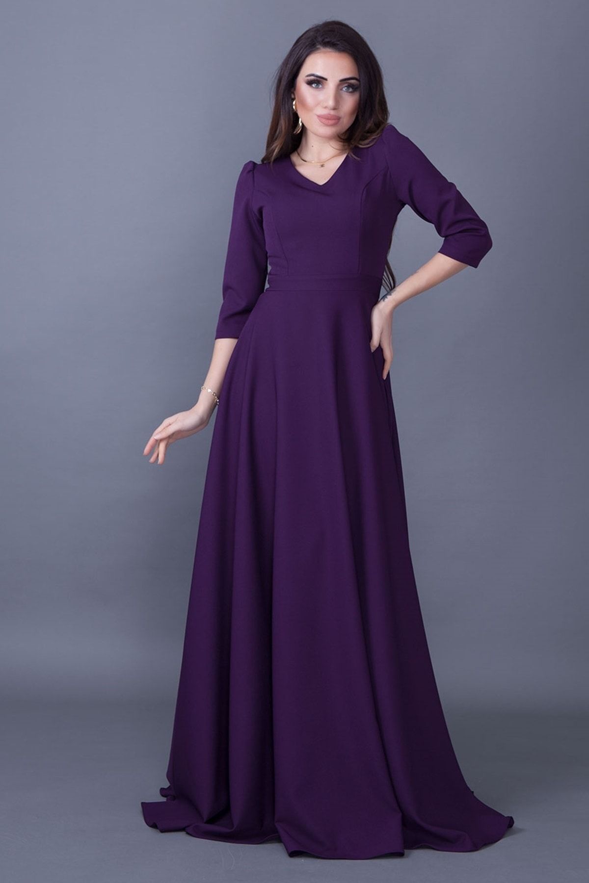 Dark purple cheap maxi dress