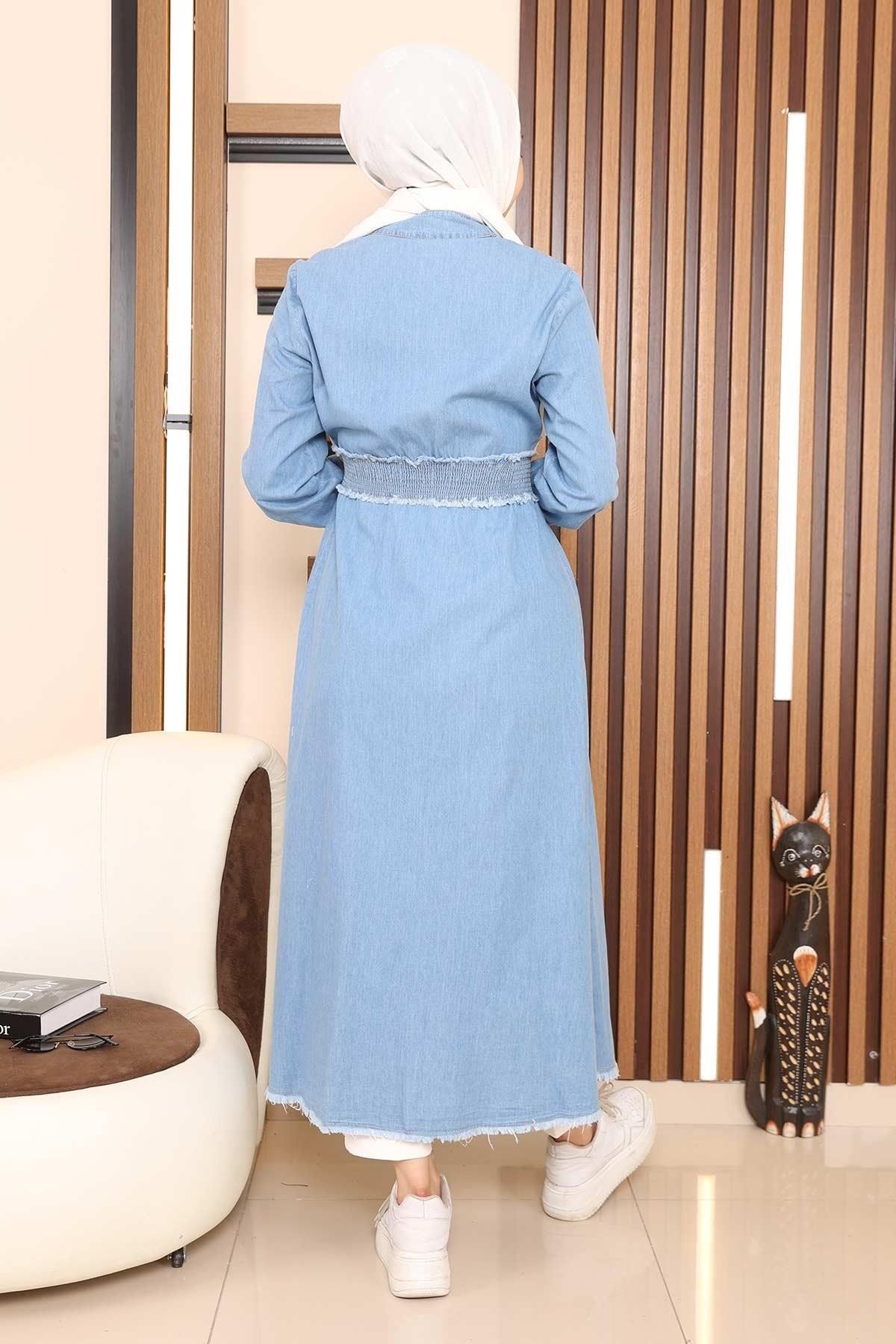 Denim abaya deals