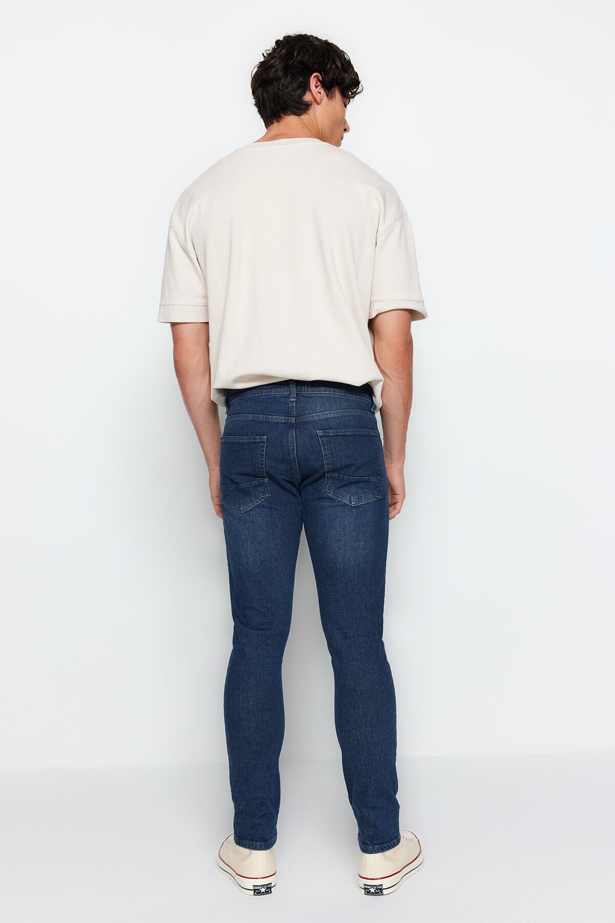Trendyol Collection-TMNAW22JE0800 Modell Indigo Skinny Fit Jeans 8
