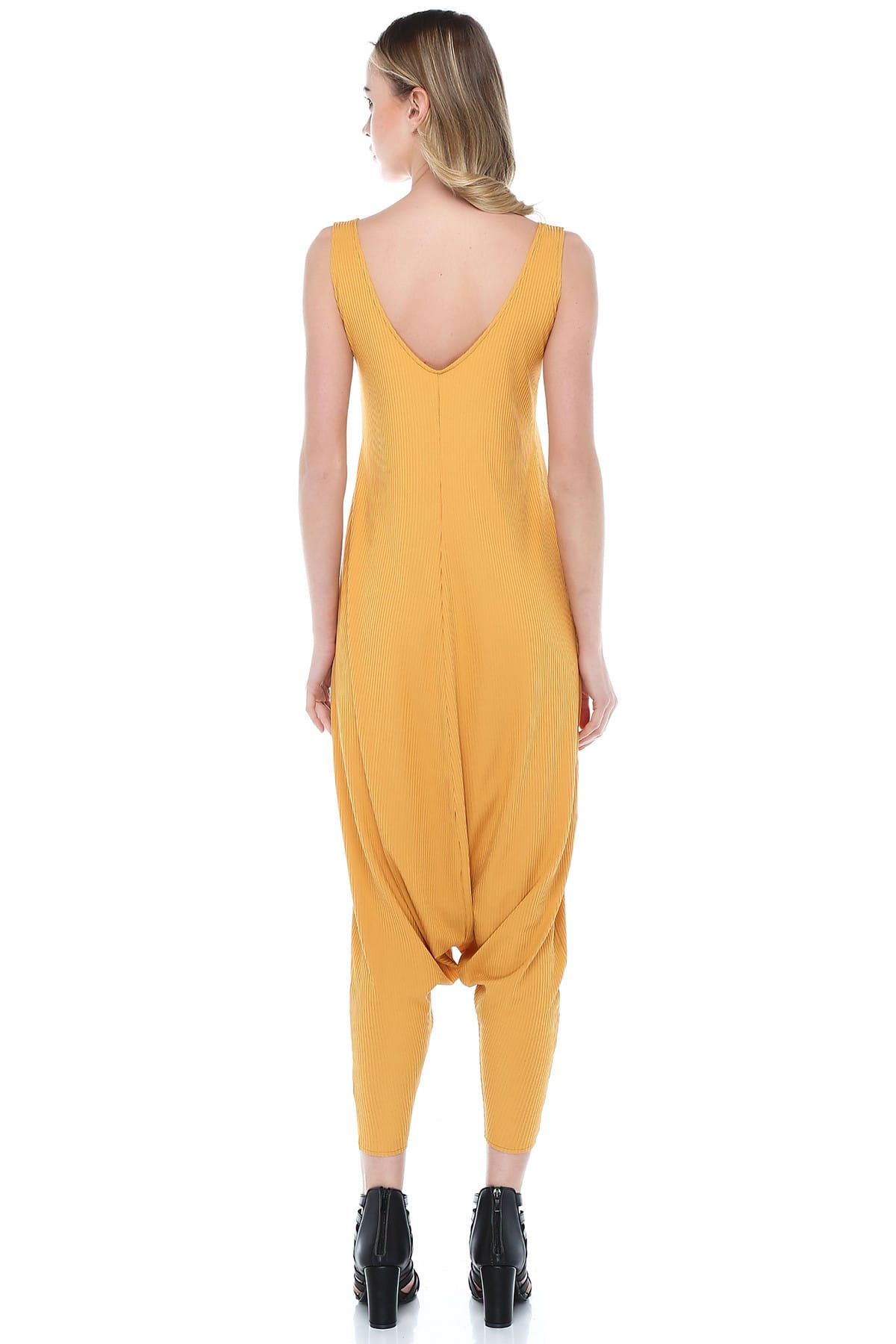 Quincey-Women's Mustard Jumpsuit DPM4010 2
