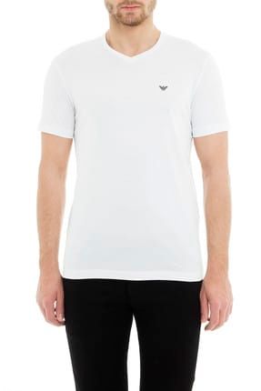 Beyaz Erkek T-Shirt 8N1D62 1JNQZ 0100