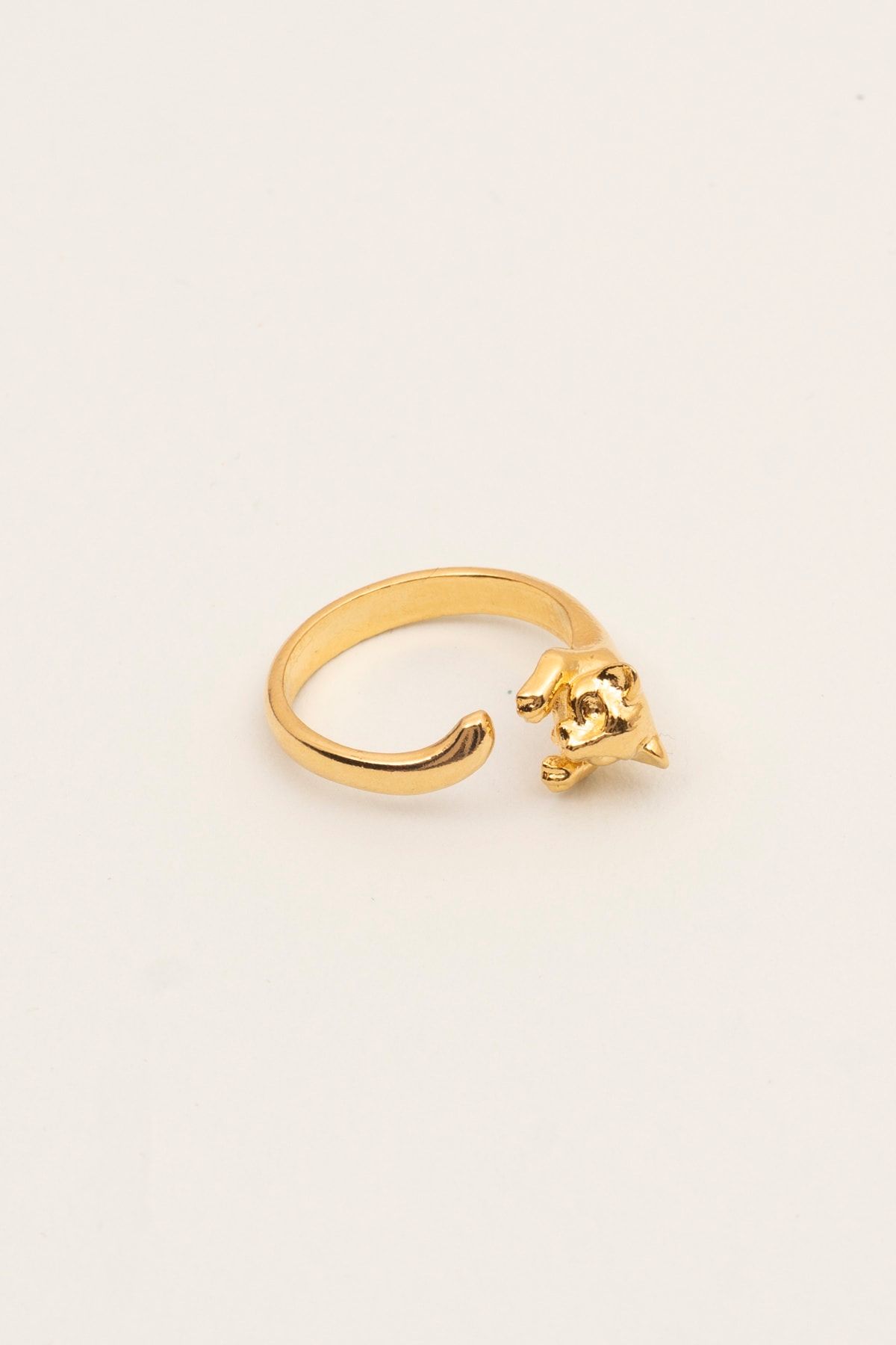 Soa Jewellery-خاتم نسائي صغير مطلي بالذهب على شكل حيوان 2