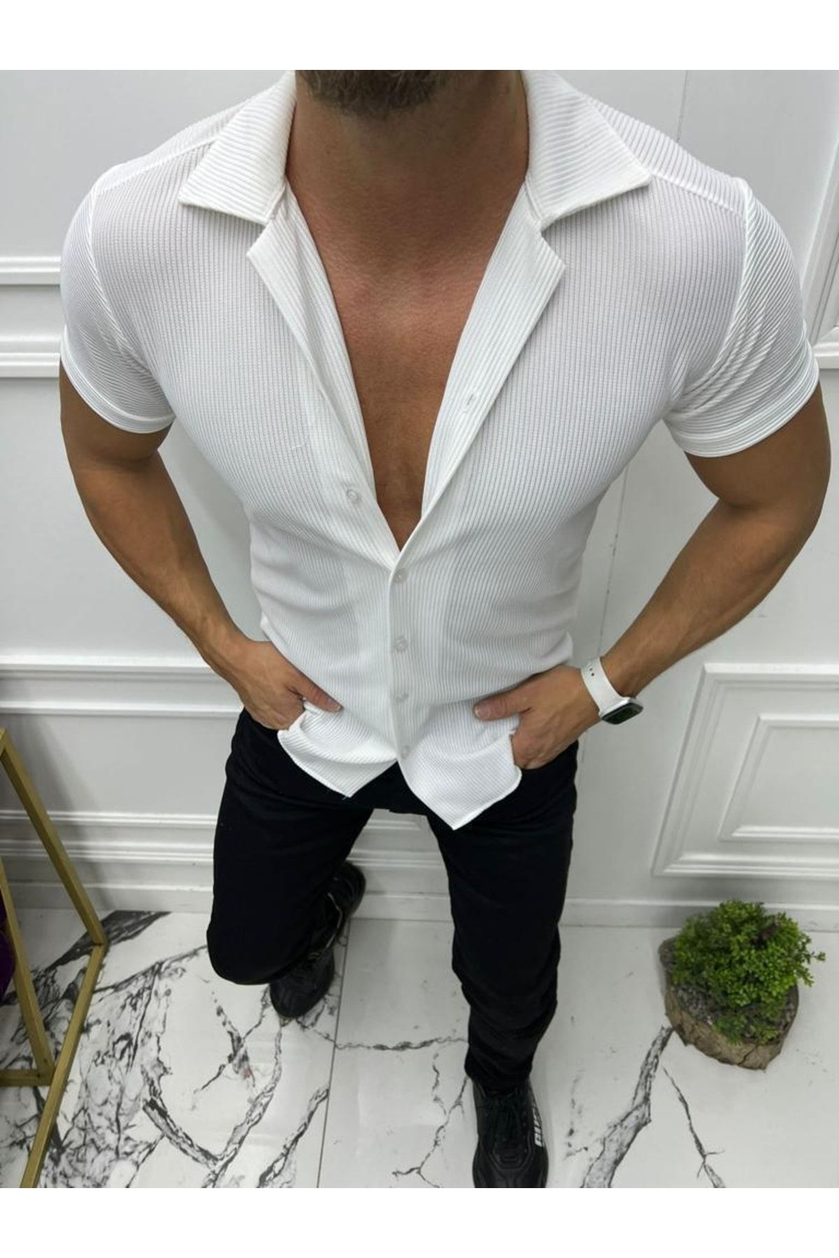 Mens short sleeve slim fit dress shirts store