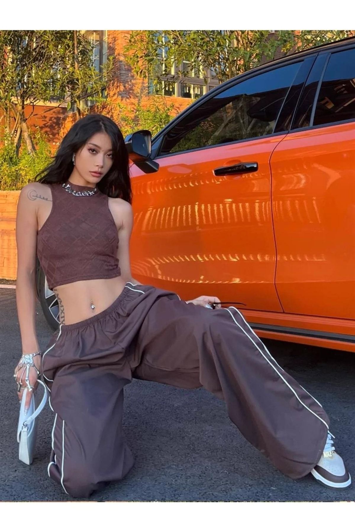 Sweatpants and crop top tumblr sales