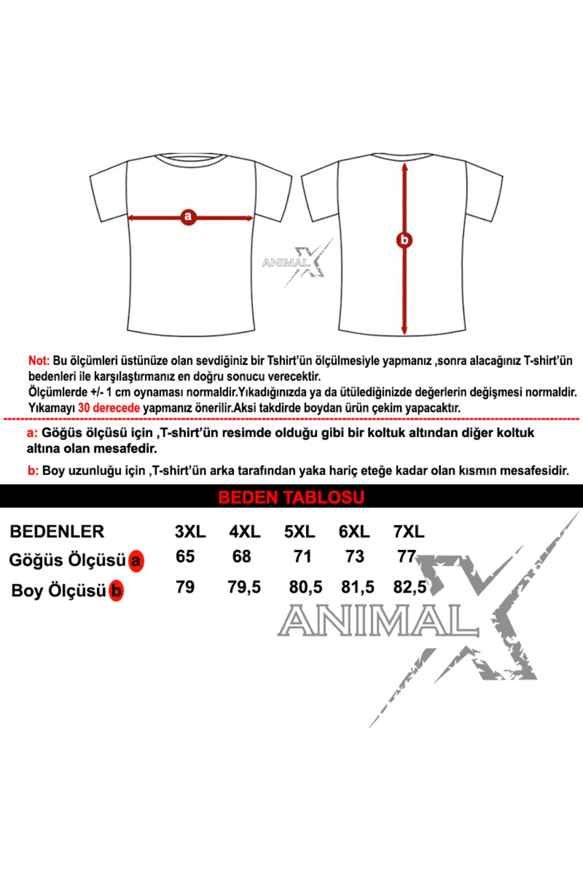 Xanimal Erkek Siyah Büyük Beden Pamuklu T-shirt görsel 2