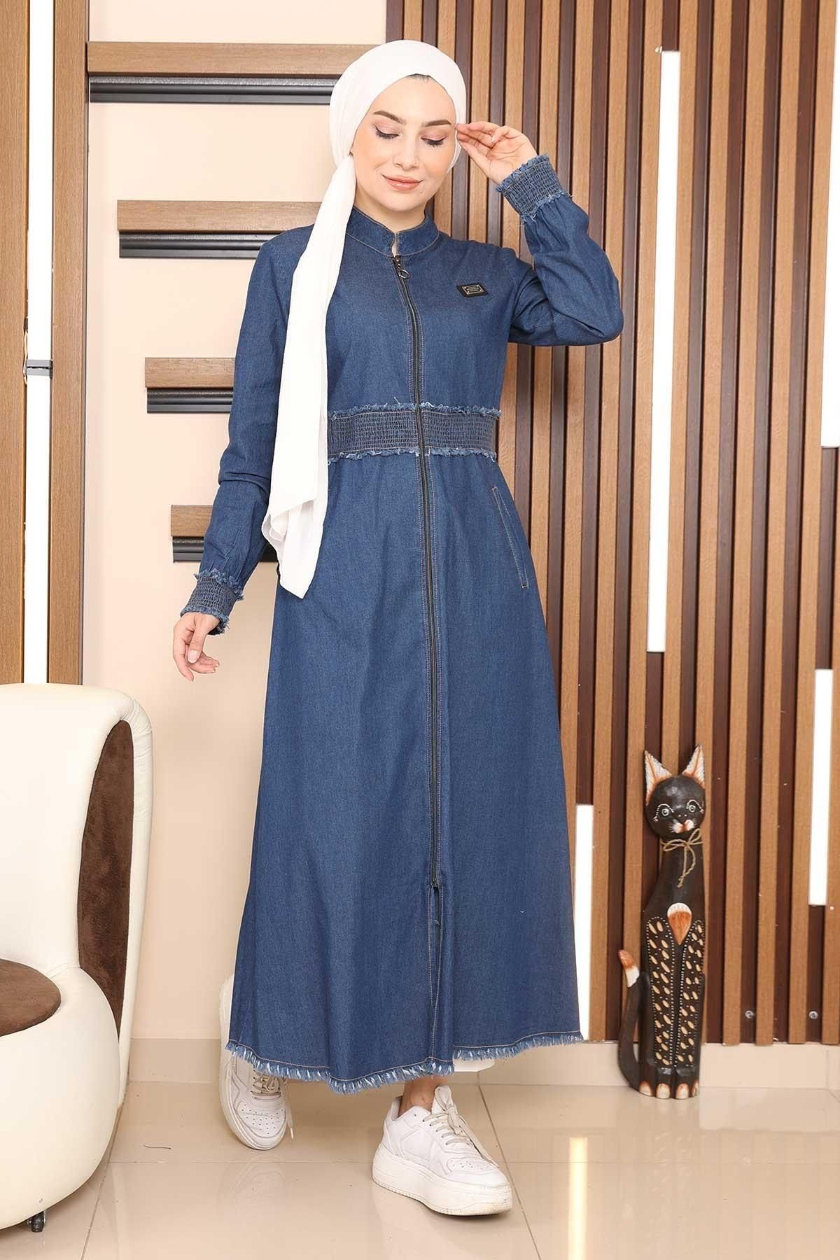 Denim abaya hot sale style