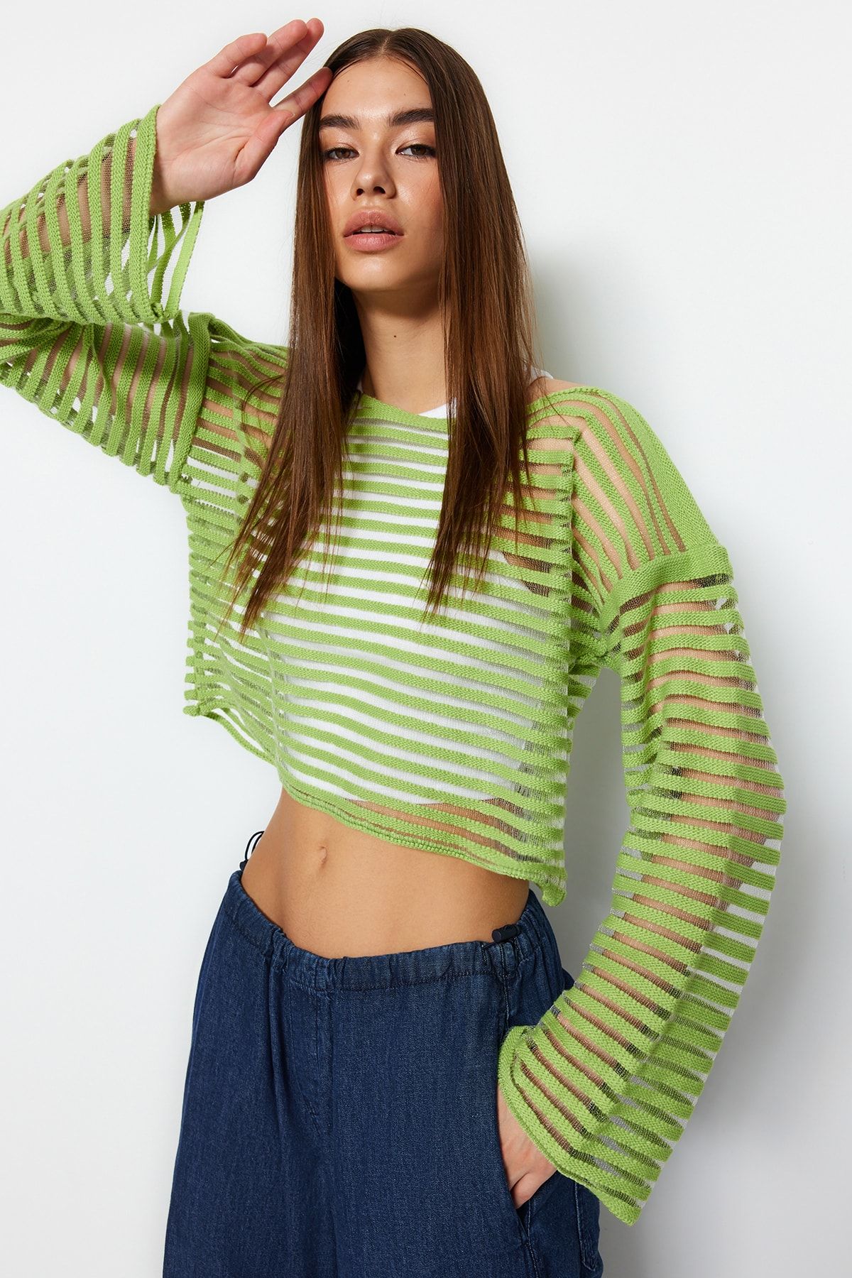 Trendyol Collection Pullover - Grün - Regular Fit - Trendyol