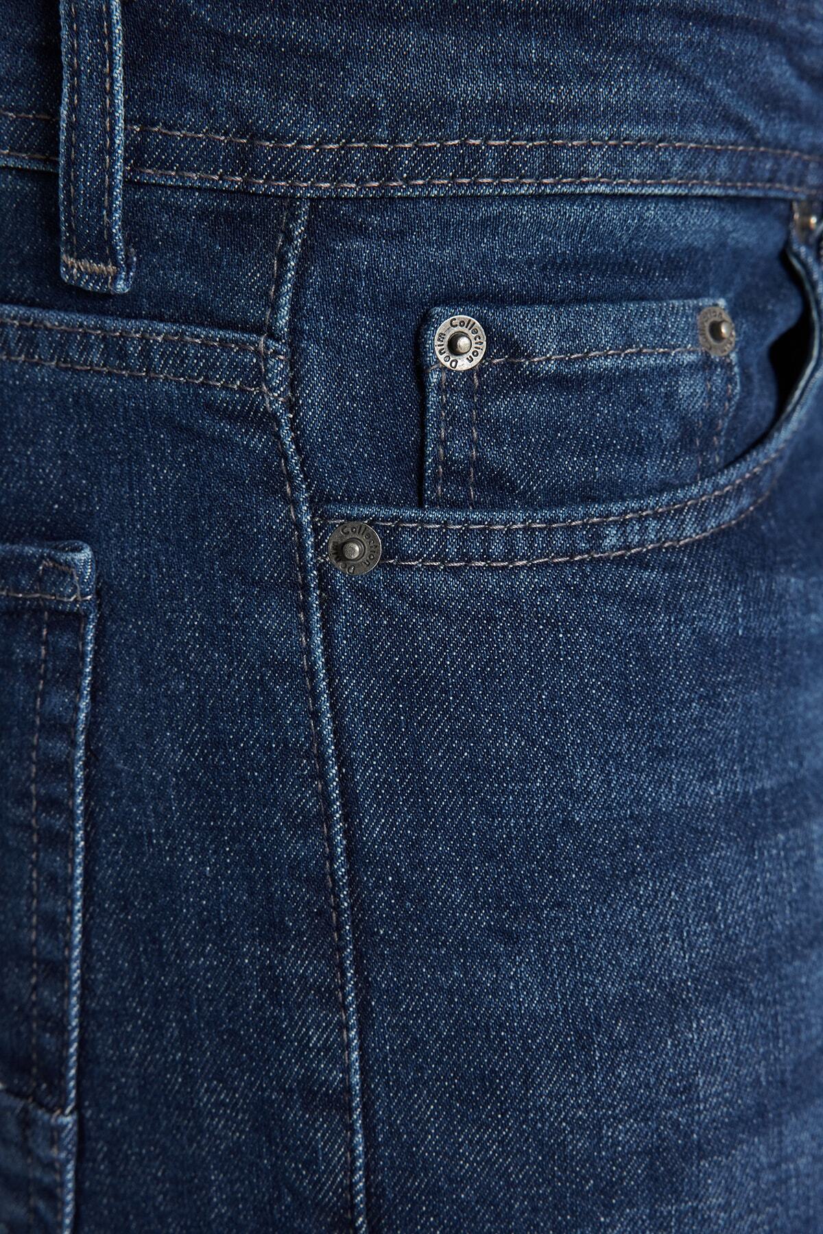 Trendyol Collection-TMNAW22JE0800 Modell Indigo Skinny Fit Jeans 6