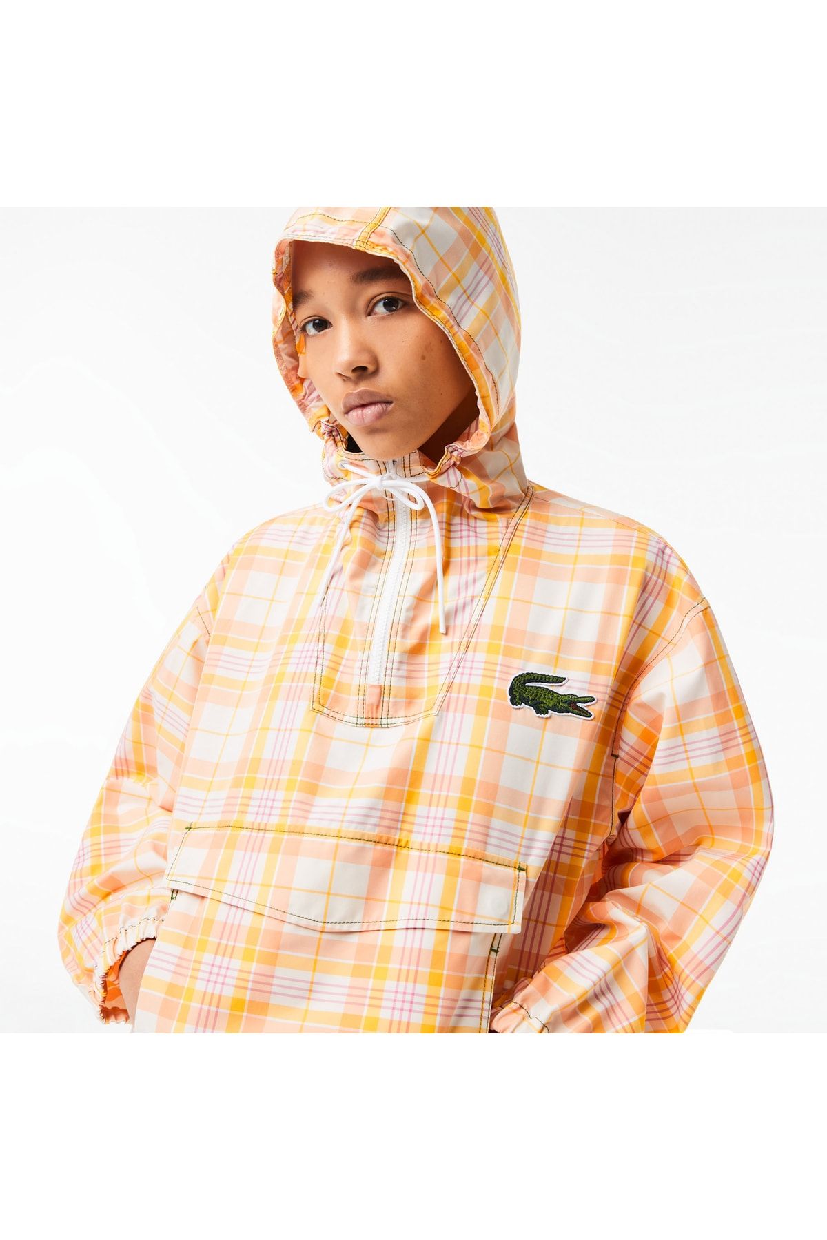 Supreme lacoste reflective grid nylon discount anorak white