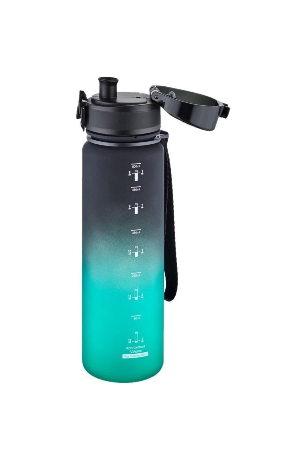 قمقمه کمپ مشکی Tritan Water Fat 500ml VGN3026 سبز سیاه Uzspace