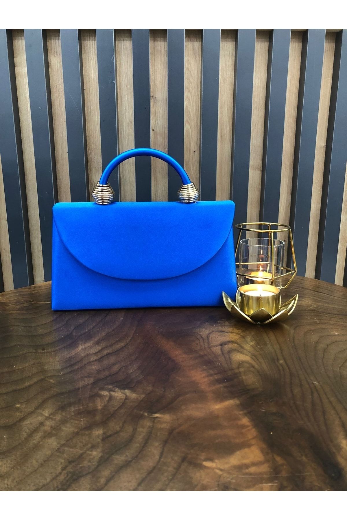 womenacs Evening Bag Dark blue Plain