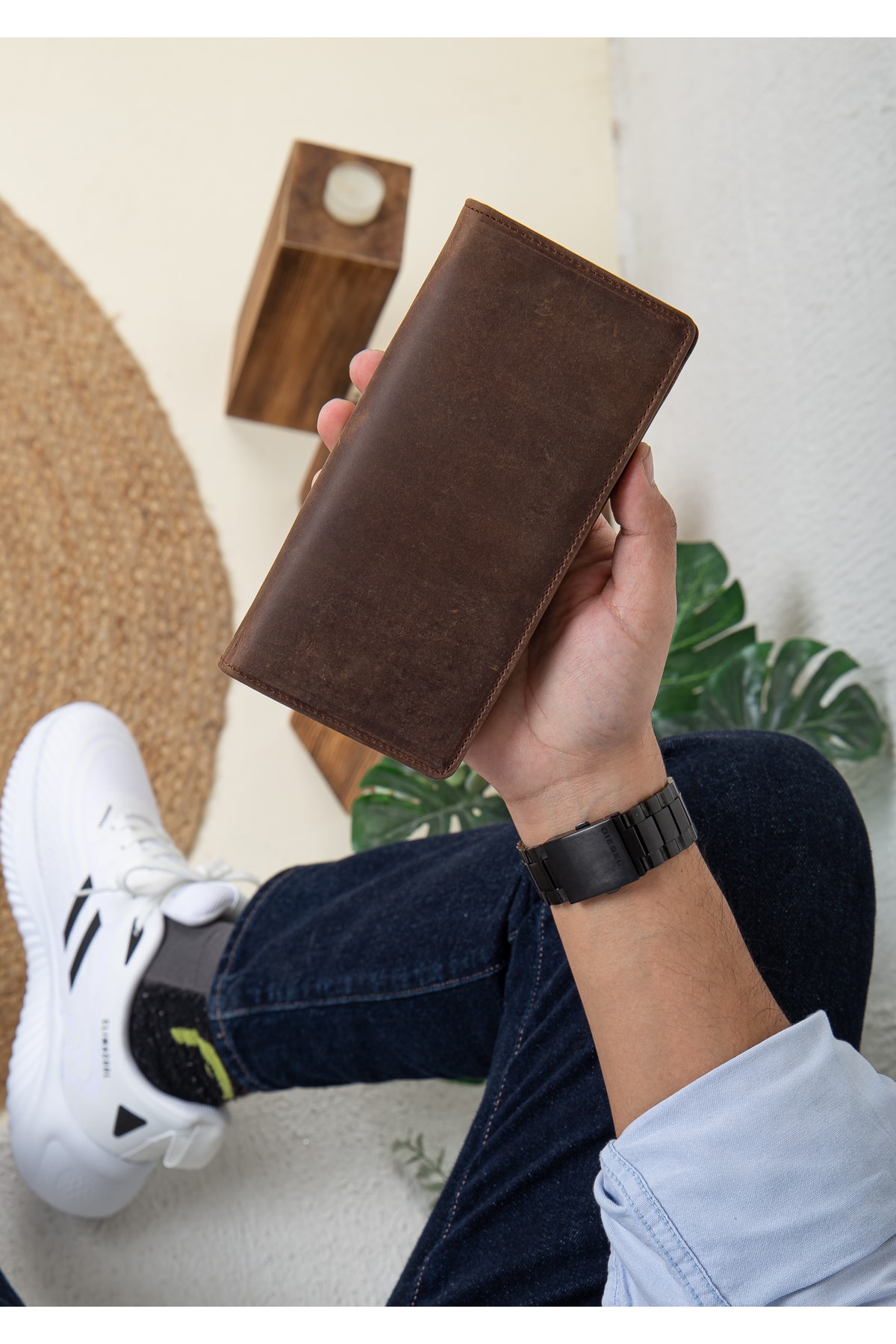 کیف پول مردانه قهوه ای Niki Leather | KOD-801 اورجینال - تصویر 2