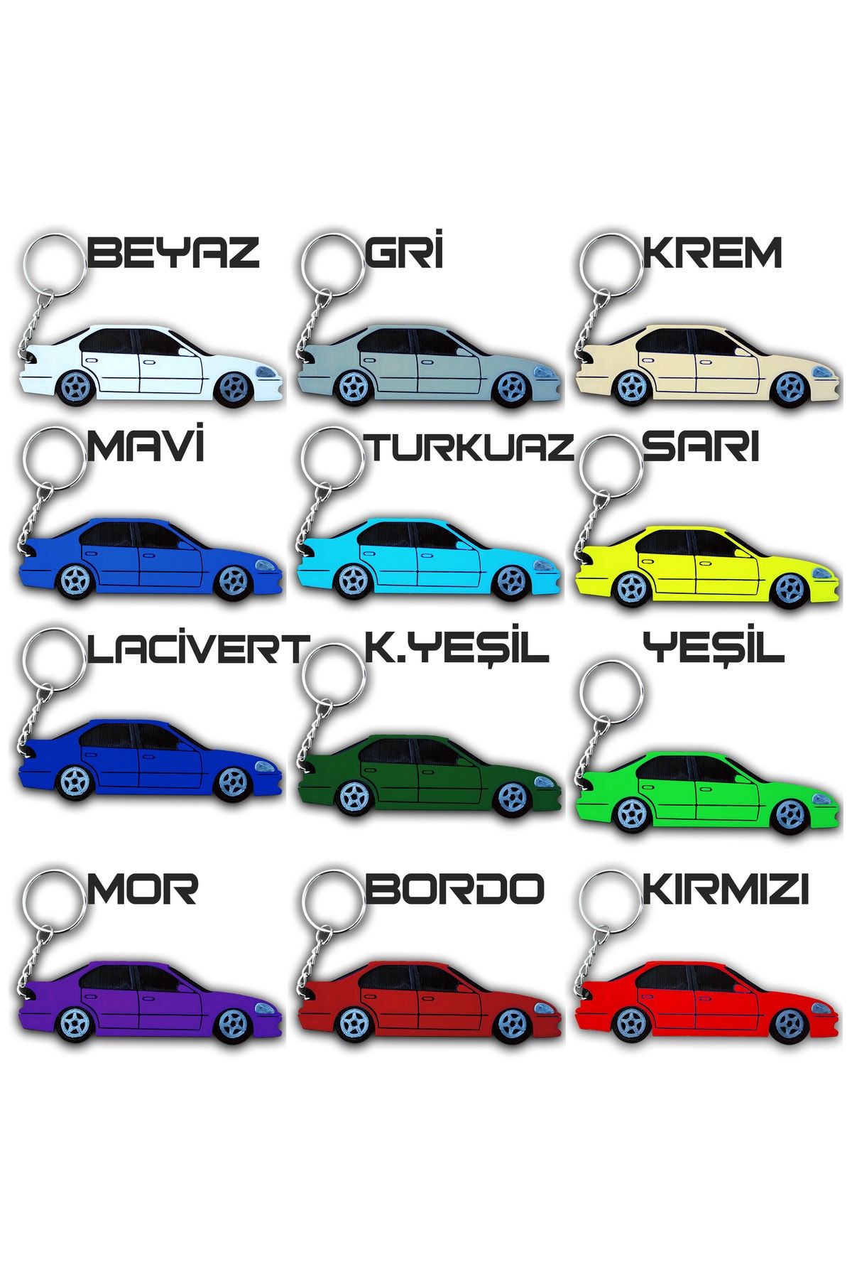 BİRRDESİGN-Honda Civic Keychain Vehicle Keychain 4