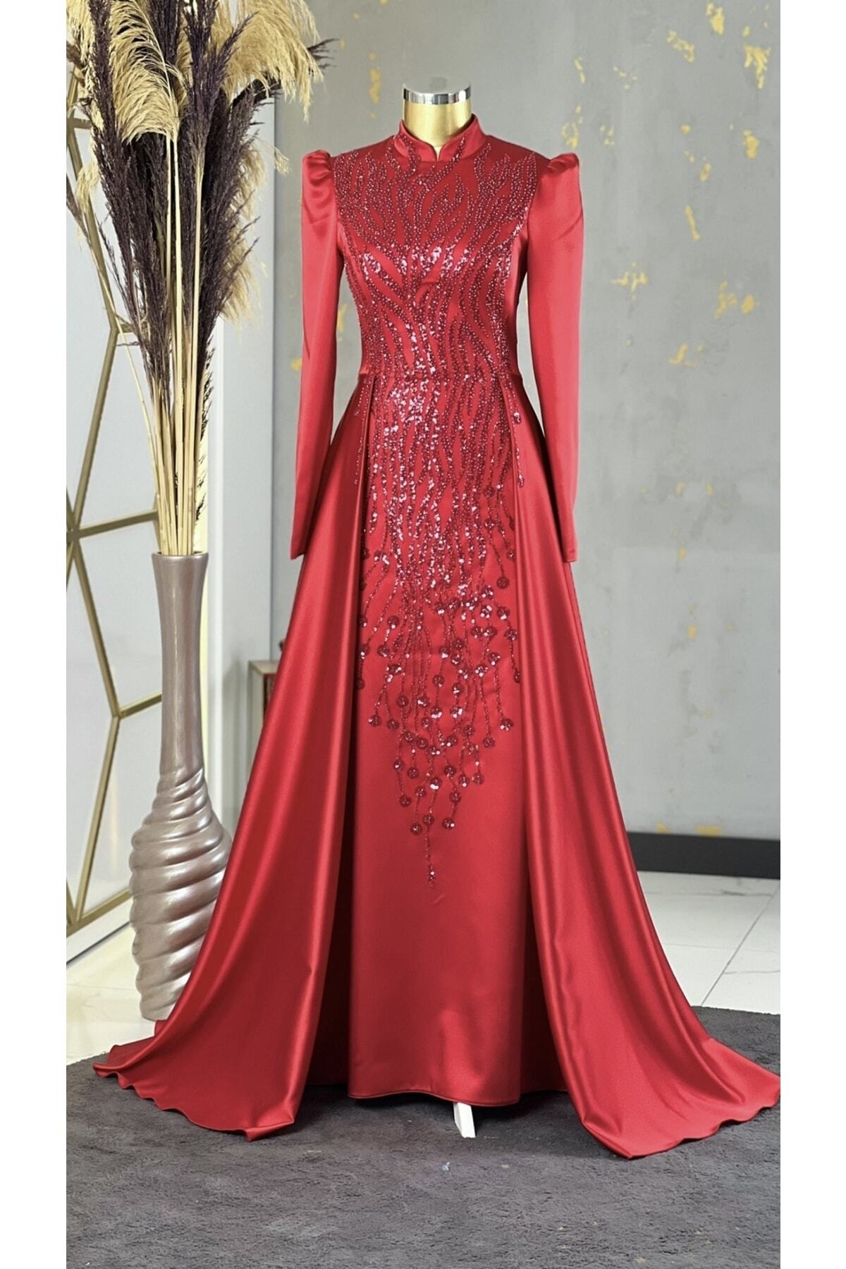 slim fit dress slacks Pashtun Singer Frock in Black and Red Color Muslim Wedding Dresses Small main image 1