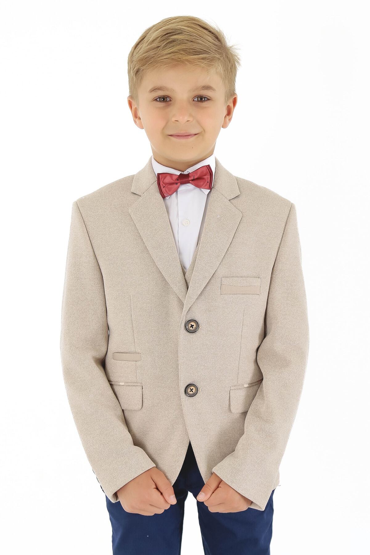  ست دو تکه ژاکت و جلیقه پسرانه