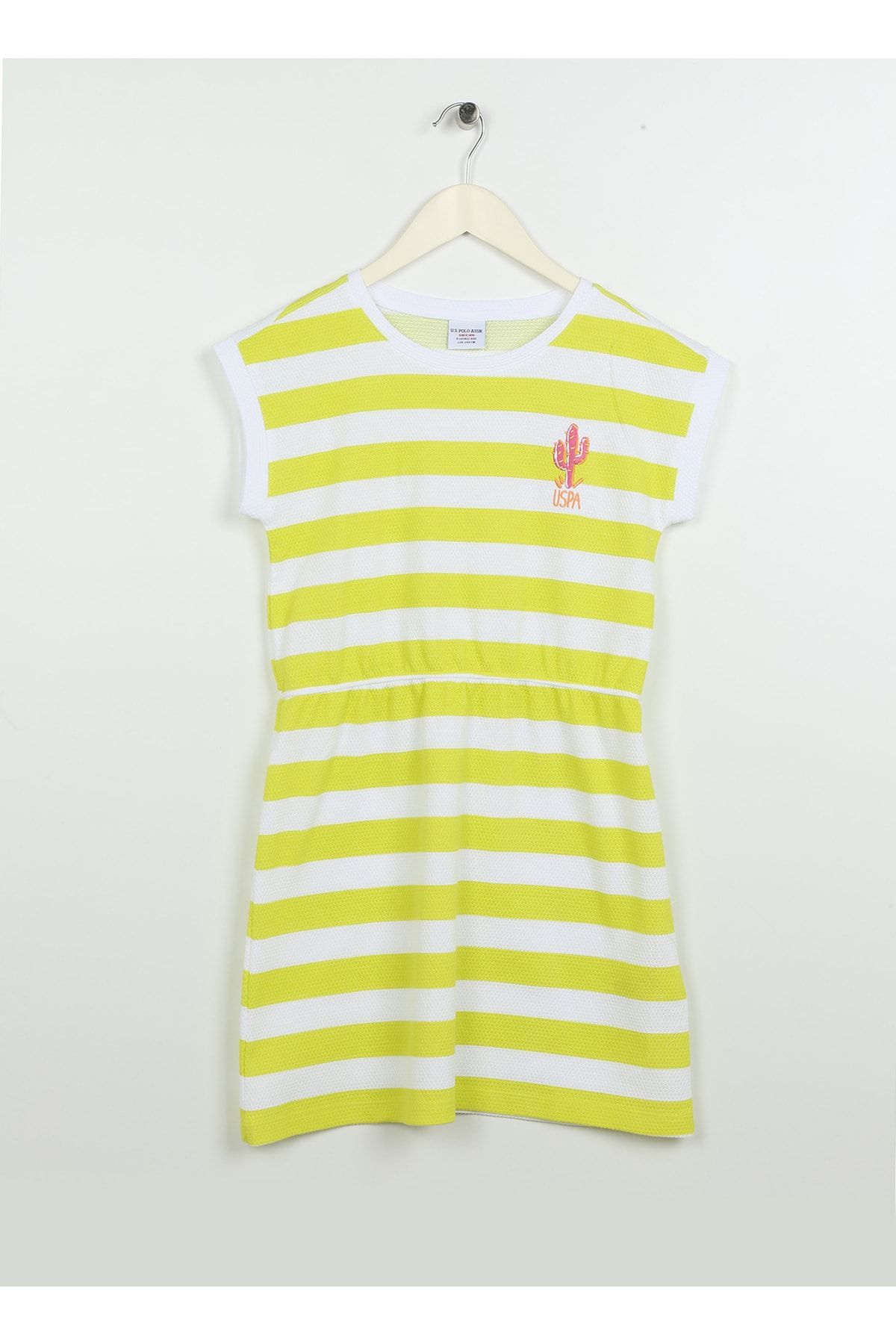 لباس استاندارد دخترانه سبز راه راه پونره U.S. Polo Assn.