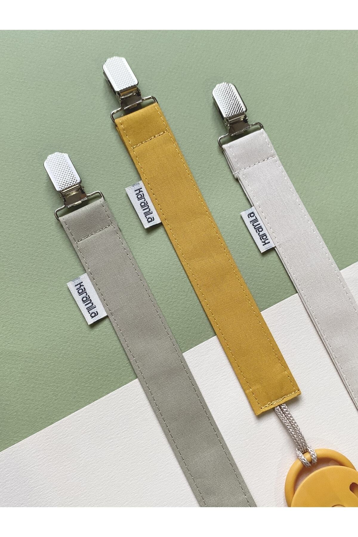 KARAMİLA 3’lü Set Emzik Askısı - Emzik Zinciri - Emzik Tutacağı fotoğrafı 2 (önizleme)