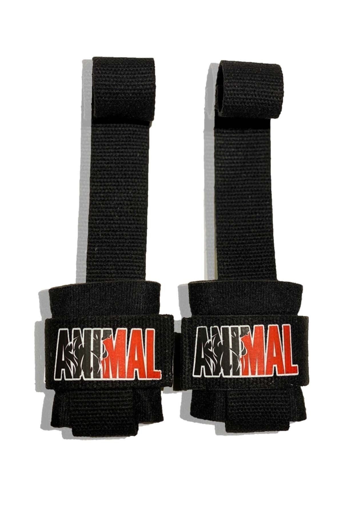 DSport-Black Big Animal Grip Pro Lifting Straps Strong with Wristband 3