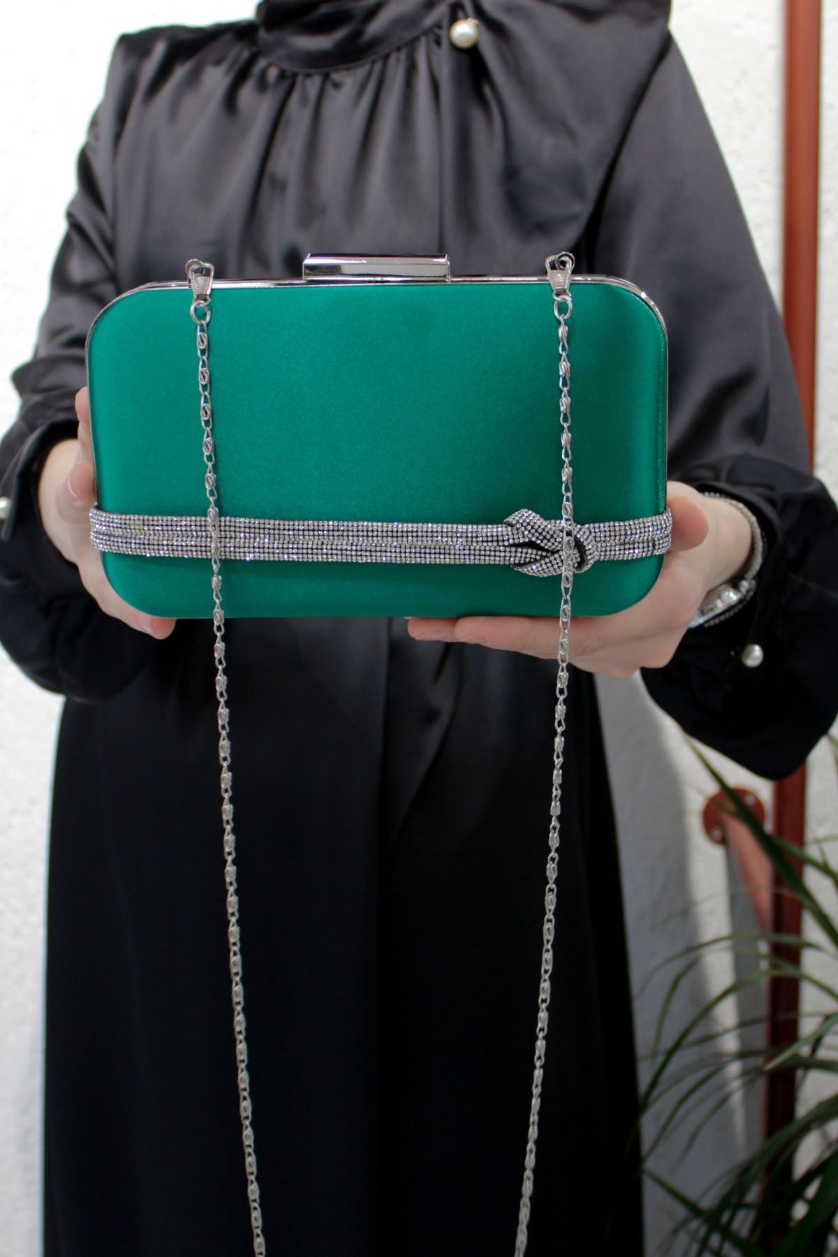 Green evening bag sale