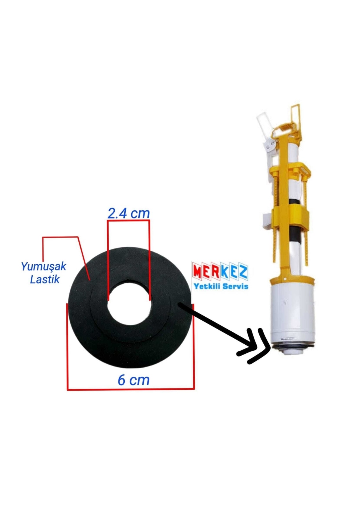 KALE Gömme Rezervuar Iç Takım Boşaltma Grubu Kapama Contası