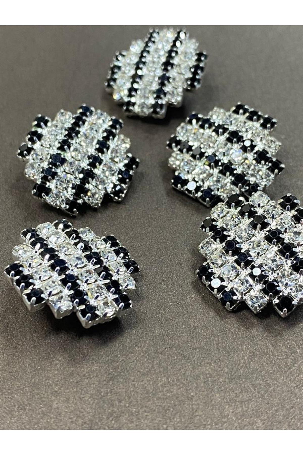 Stone Button Square Button Set of 5