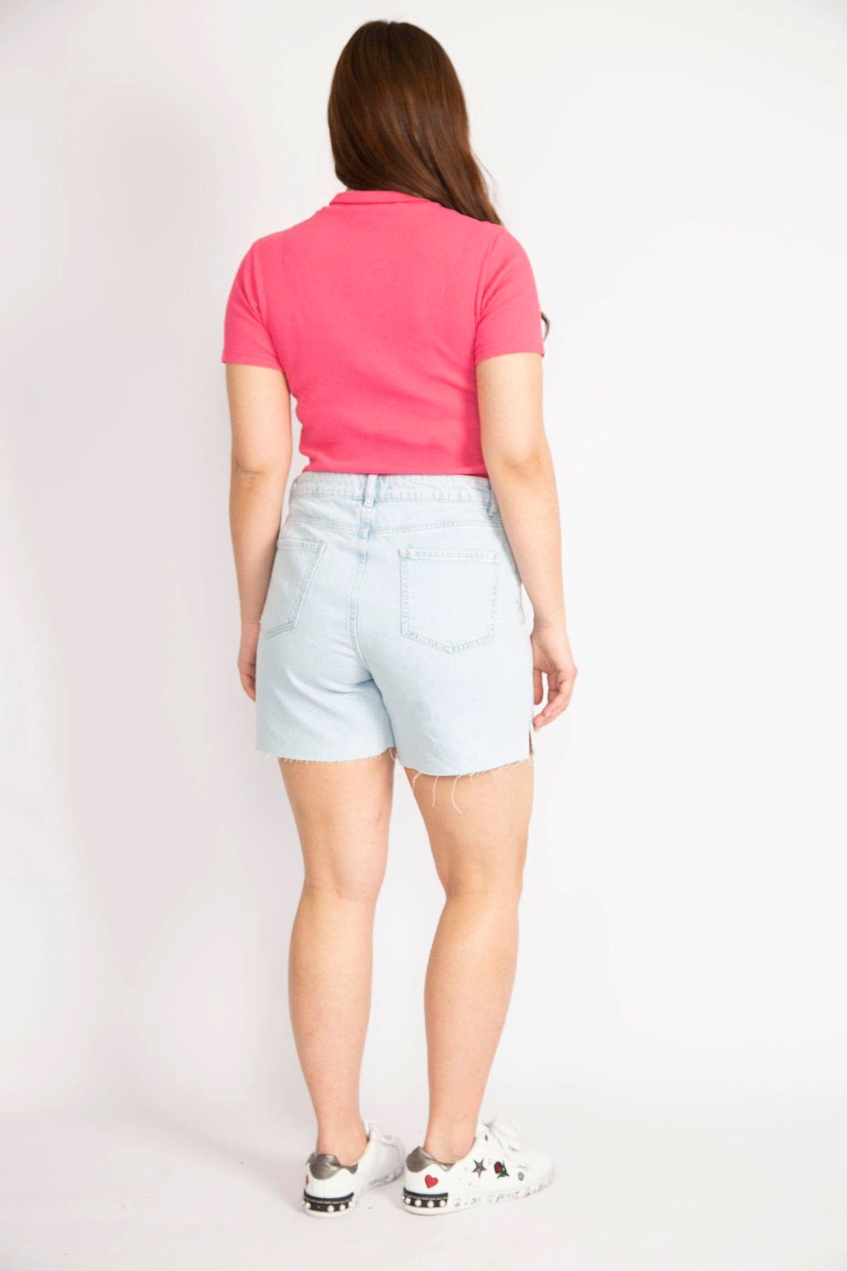 Womens plus size ripped jean best sale shorts