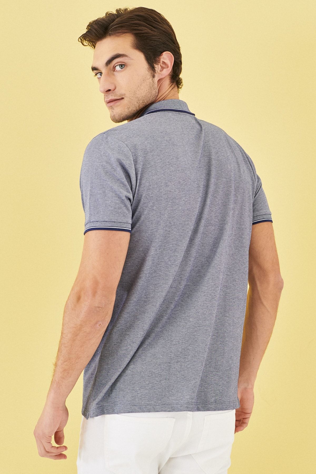 AC&amp;Co / Altınyıldız Classics Poloshirt Dunkelblau Regular Fit Fast ausverkauft