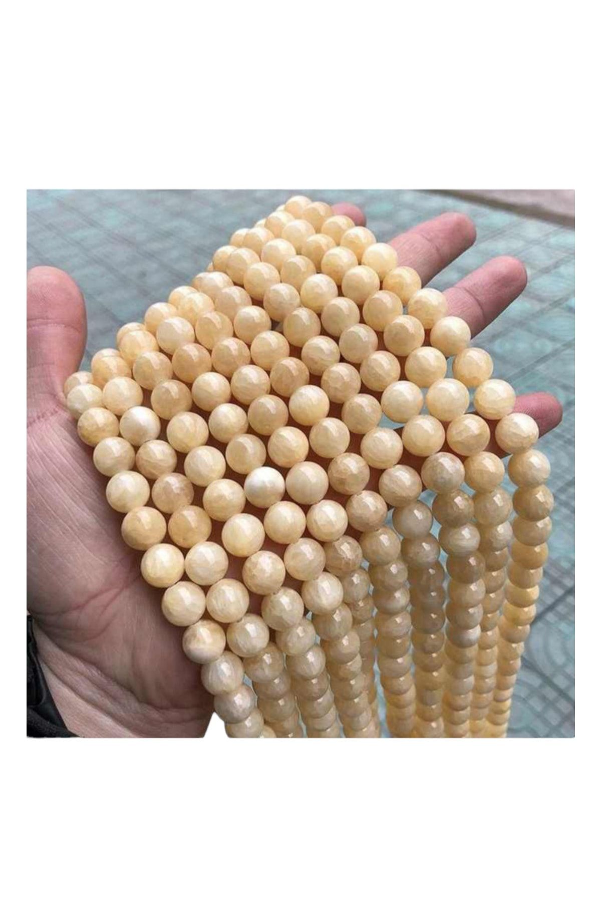 Kalsit Taşı Doğal Taş Dizisi 8 Mm