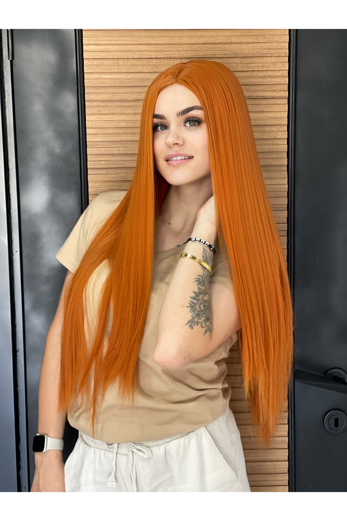 Fenomen Peruk En Özel Vip Bakır Perçemsiz Peruk Model