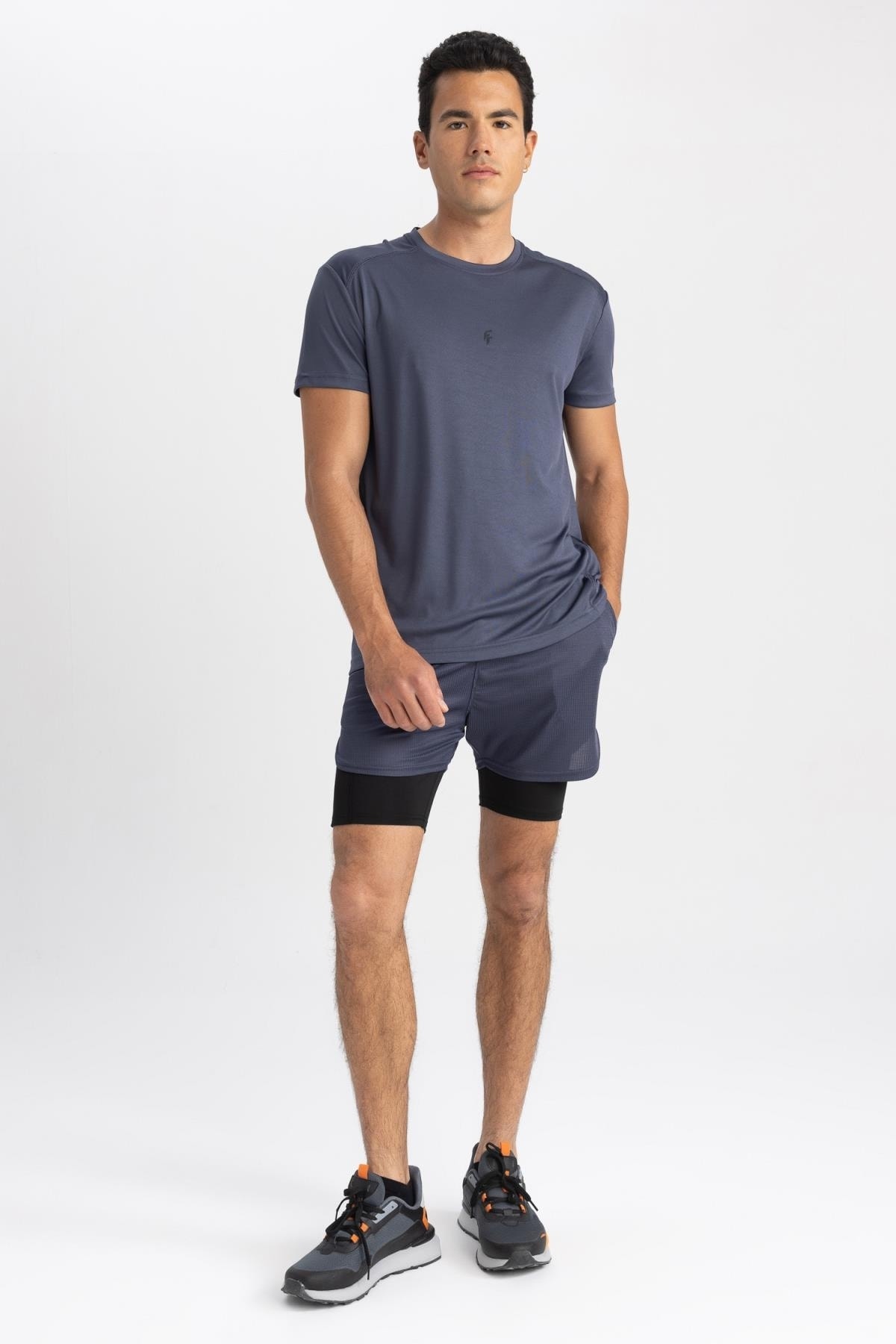شورت و شلوارک مردانه آبی سرمه ای دفکتو | TYC00832833922 اورجینال - تصویر 3